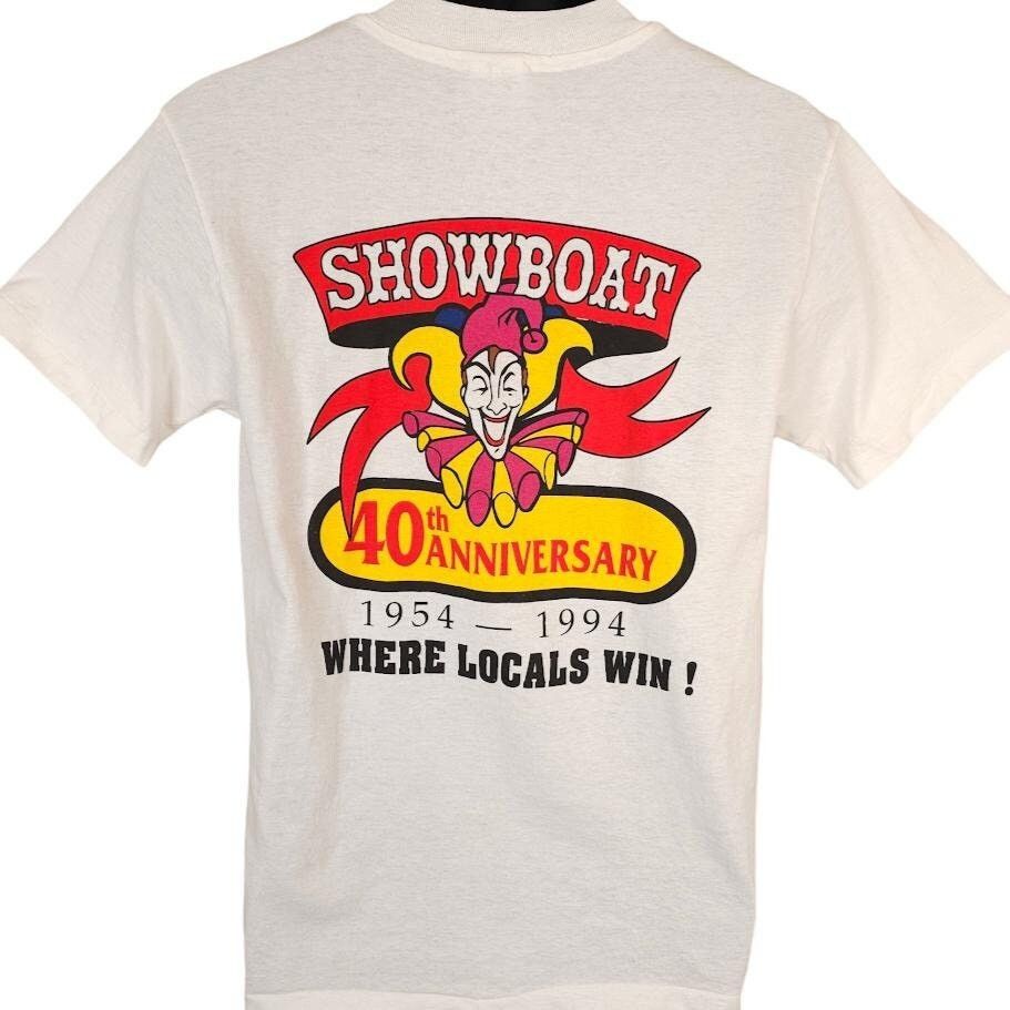 Vintage Vintage Showboat Casino T Shirt Mens Size Medium White 90s Size US M / EU 48-50 / 2 - 1 Thumbnail