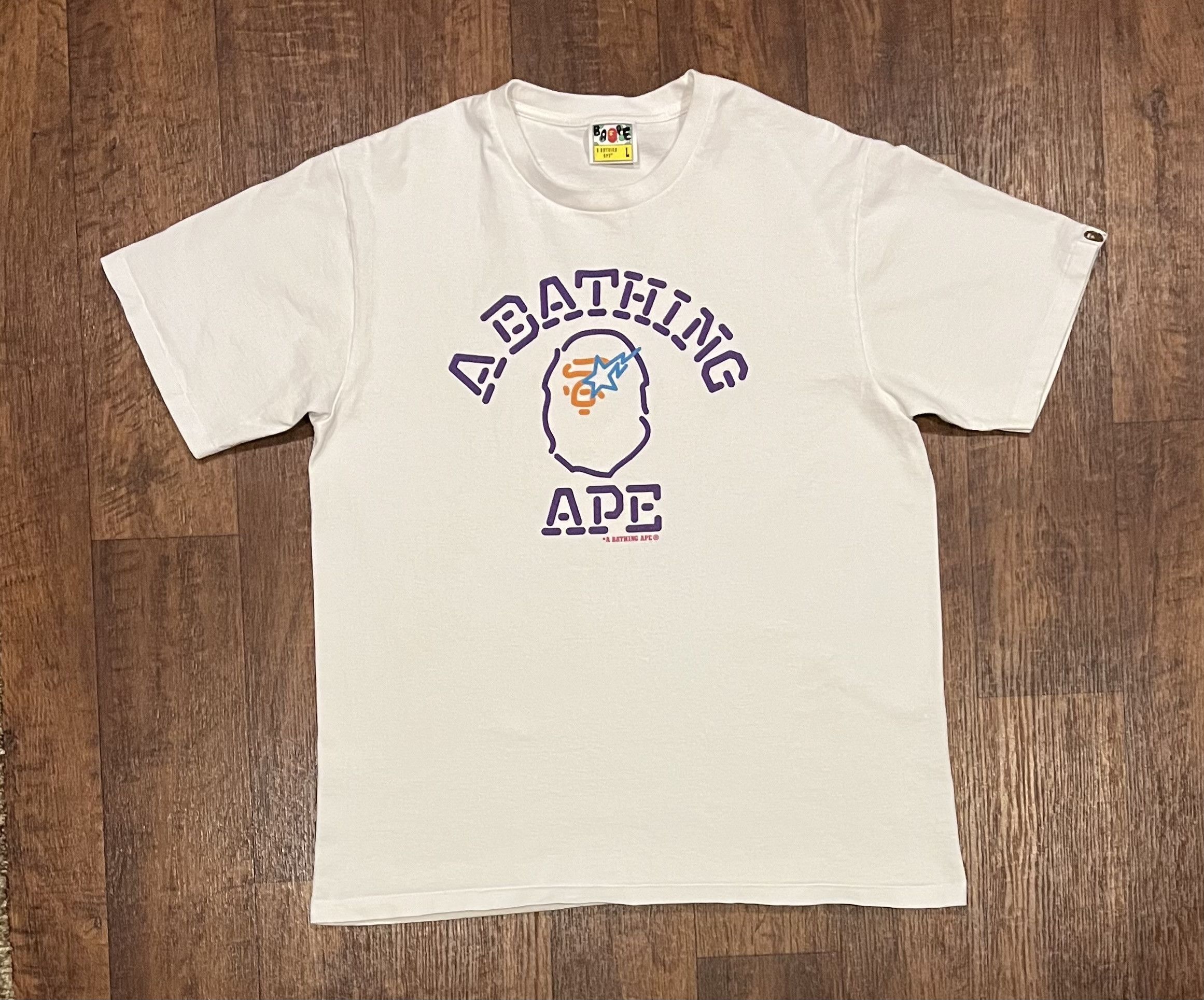 Bape Bape logo tee shirt Size US L / EU 52-54 / 3 - 1 Thumbnail