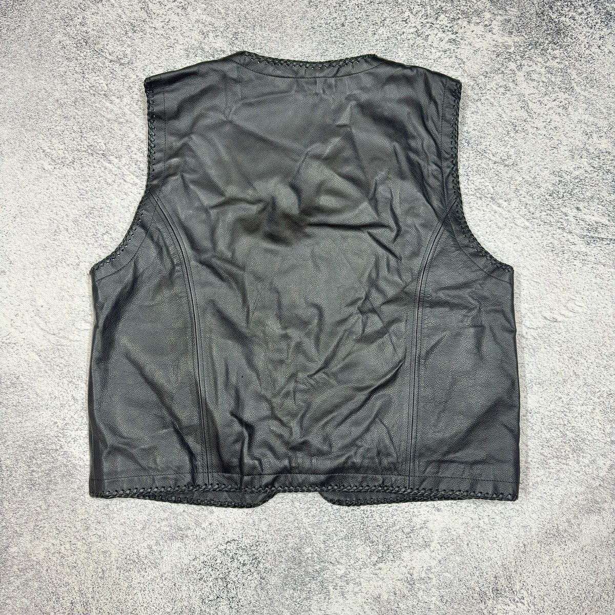 Designer × Leather X-Treme Anarchy Black Leather Vest XL size Size US XL / EU 56 / 4 - 6 Thumbnail