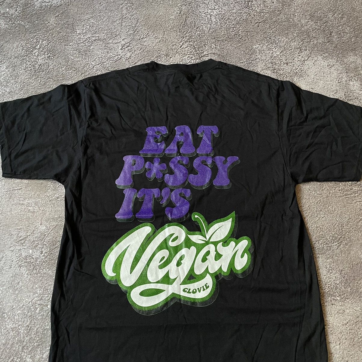 Vintage Vintage Y2K ADULT “ EAT PUSSY VEGAN PORNO“ SLOGAN FUNNY Tee Size US M / EU 48-50 / 2 - 2 Thumbnail