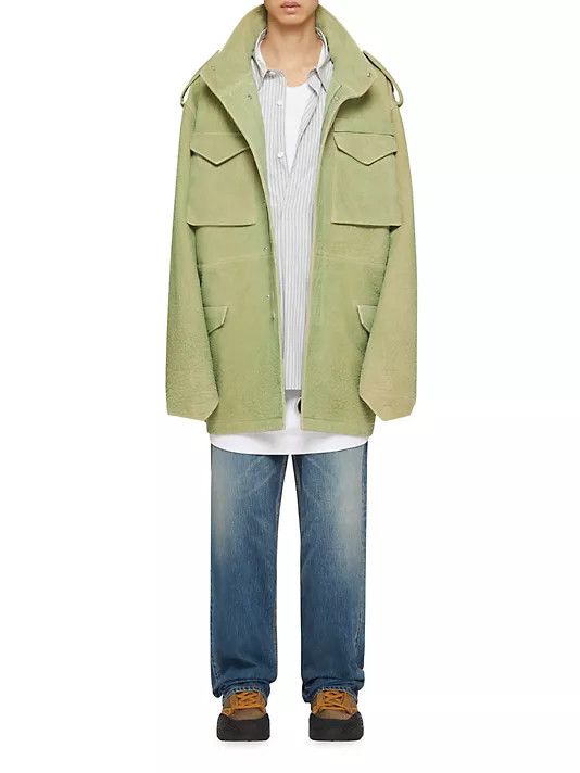 Givenchy o1w1db10325 M65 Parka in Light Green Size US M / EU 48-50 / 2 - 4 Thumbnail