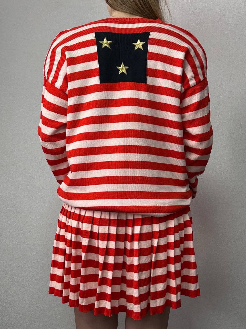 Escada ESCADA Margaretha Ley Striped Set Top Skirt Suit Luxury Y2K Size M / US 6-8 / IT 42-44 - 4 Thumbnail