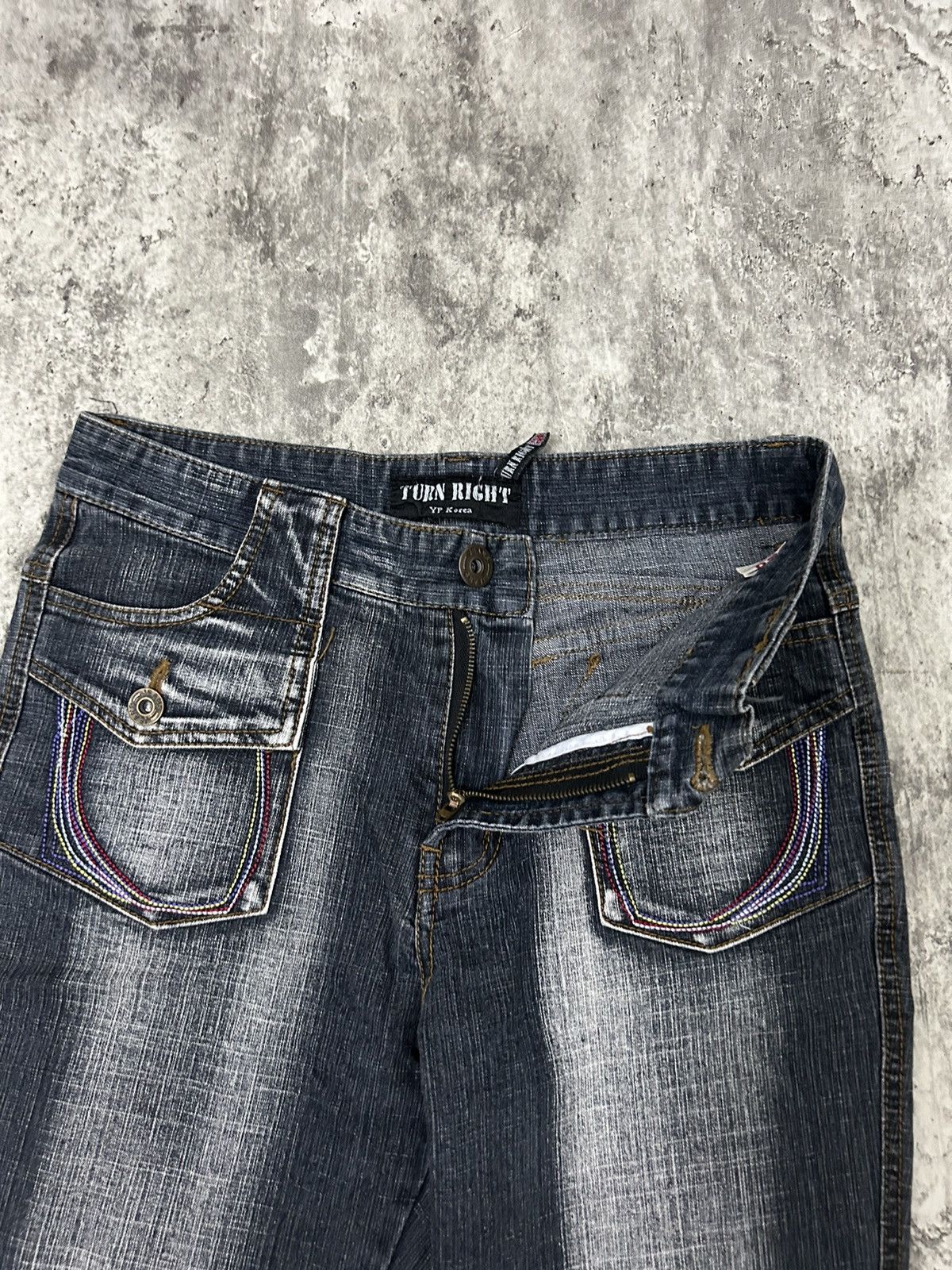 If Six Was Nine × Japanese Brand × Le Grande Bleu (L.G.B.) Turn Right Black Wash Flare Pants Size US 28 / EU 44 - 9 Thumbnail