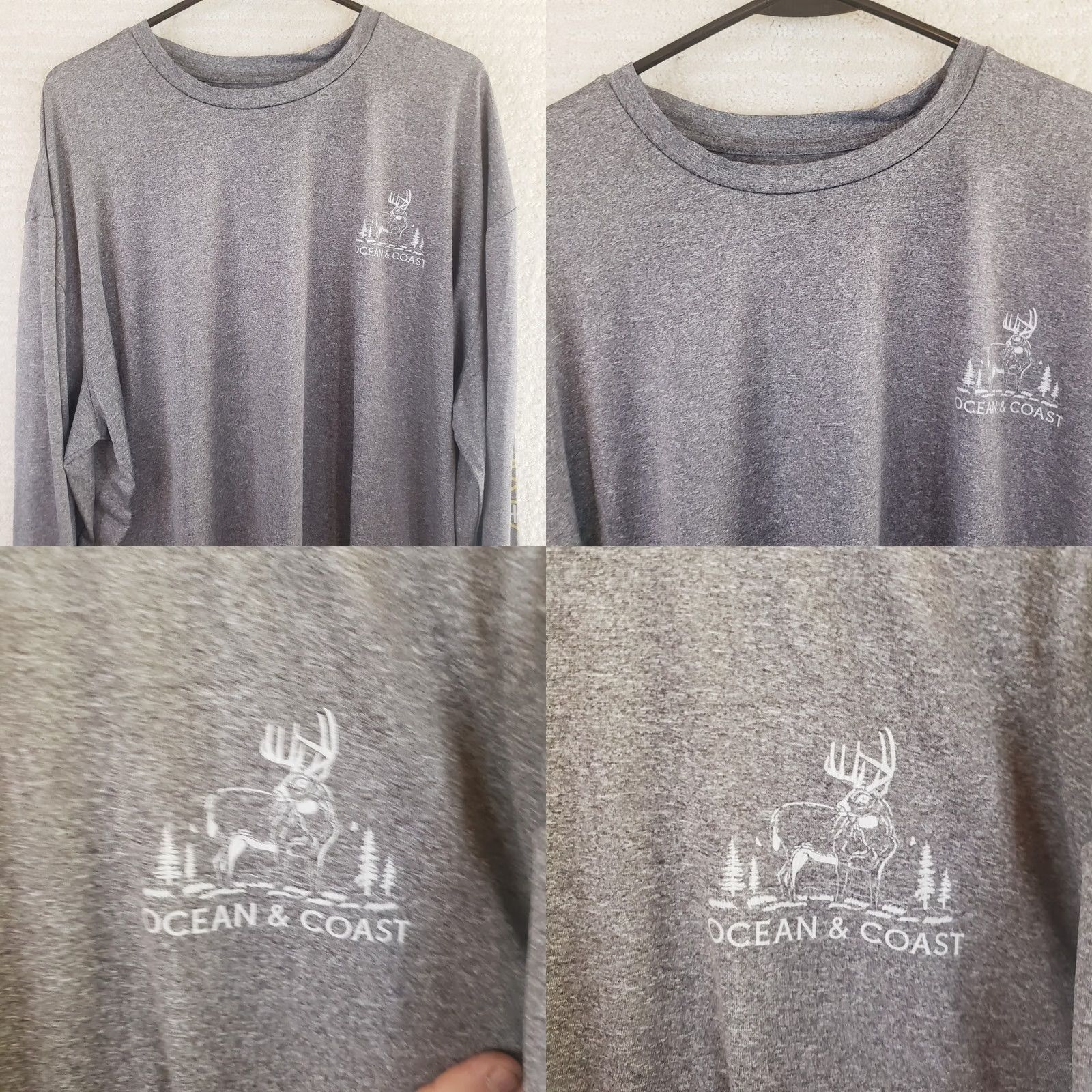 Vintage Ocean Coast Mens Long Sleeve Shirt Sun Block Casual Fish XXL Big Buck Graphic Size US XXL / EU 58 / 5 - 8 Thumbnail