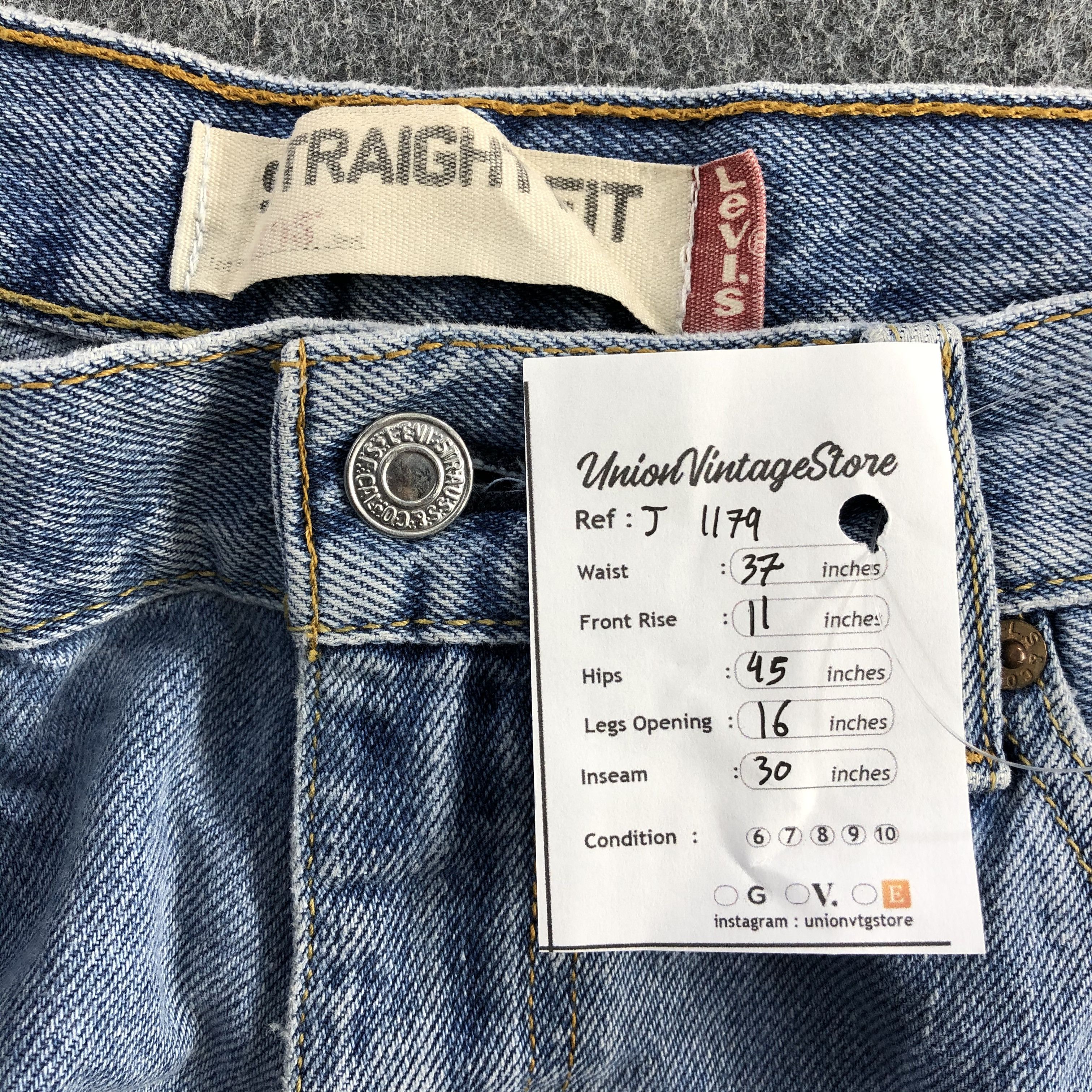 Levi's Light Wash Vintage Levis 505 Jeans-J1179 Size US 37 - 13 Thumbnail