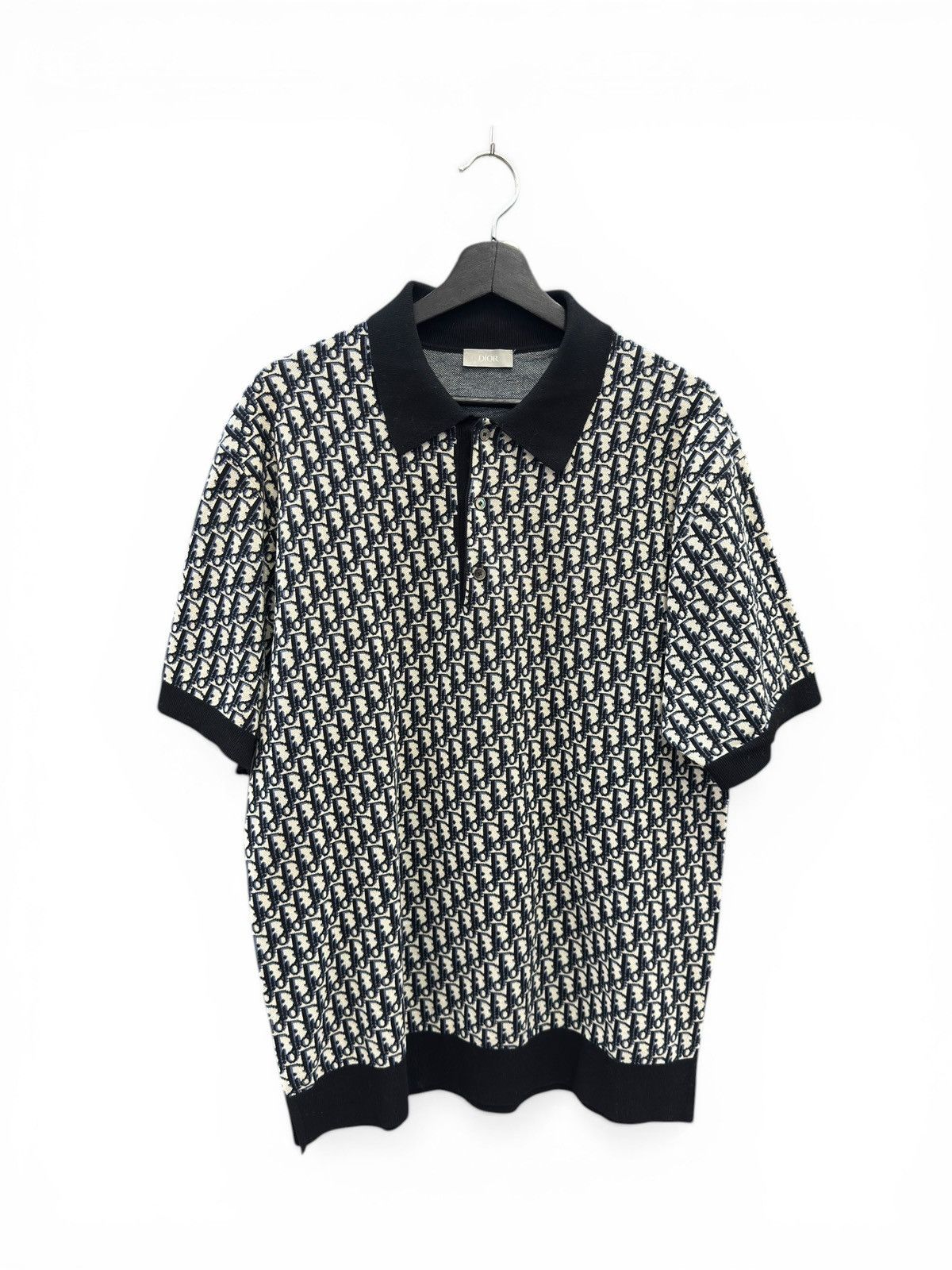 Dior Dior Black Oblique Polo Shirt Size US M / EU 48-50 / 2 - 1 Thumbnail