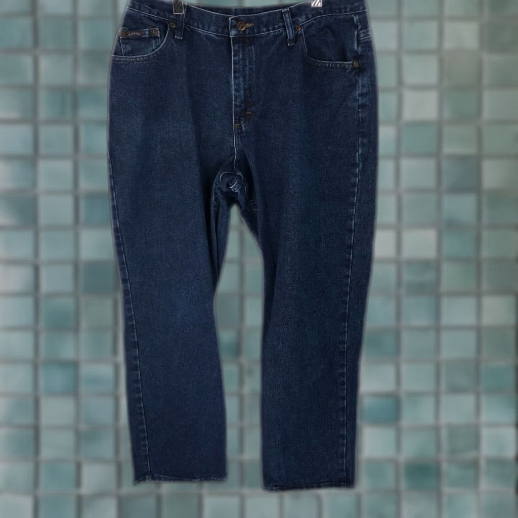 Vintage Riders Jeans Main Selling Point: Casual Straight Relaxed Leg Flat Front Denim Blue Jeans 18P Mens Size 18 Blue Size 40" / US 18 - 1 Thumbnail