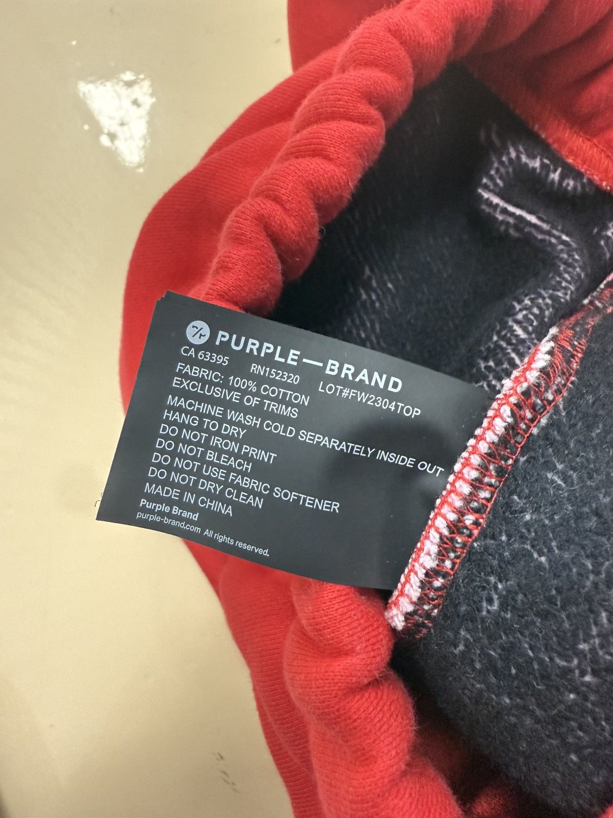 Purple Brand Purple Brand Core Red crystal Wordmark Size US 32 / EU 48 - 4 Thumbnail