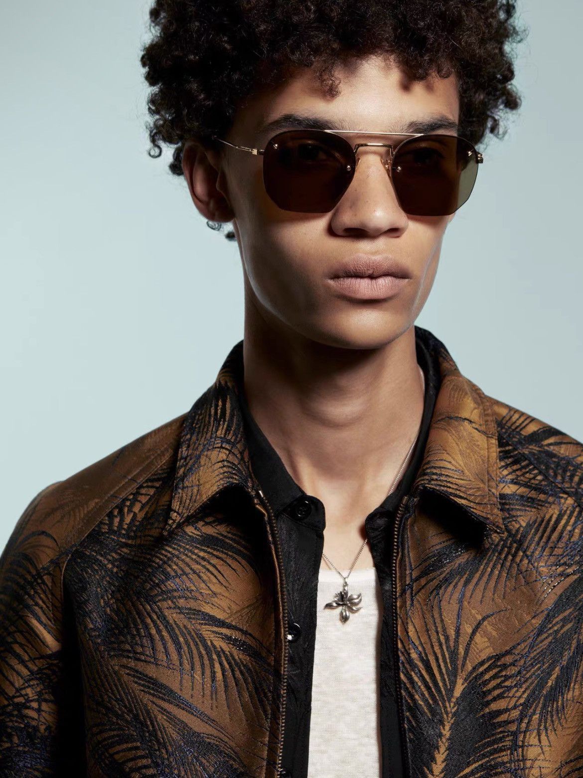 Saint Laurent Paris Sz 52 Saint Laurent Paris 21SS Runway Palm Tree Jacket-2507 Size US L / EU 52-54 / 3 - 5 Thumbnail