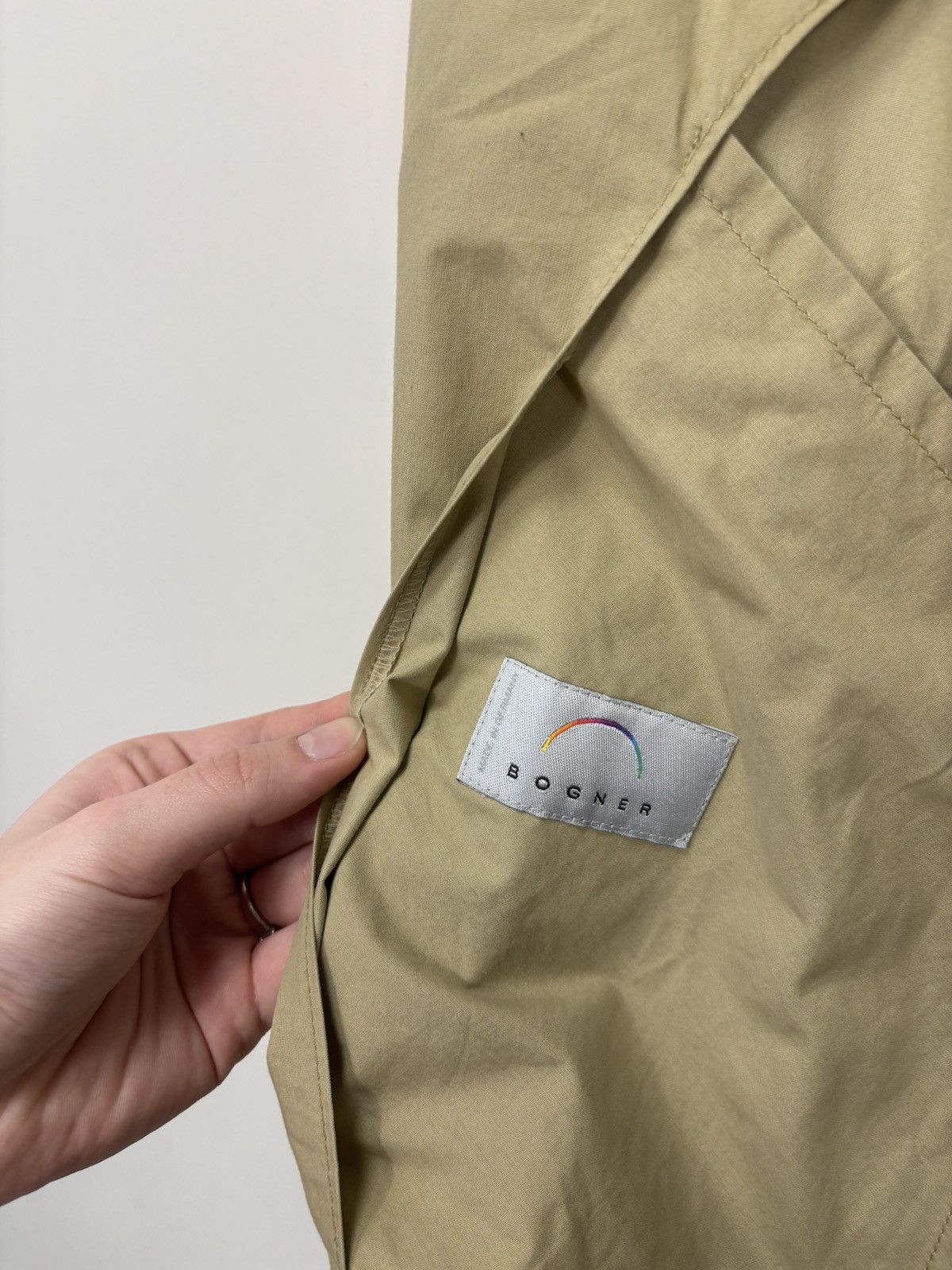 Bogner Bogner Women’s Beige Cotton Short Trench Coat Jacket Size XL / US 12-14 / IT 48-50 - 13 Thumbnail
