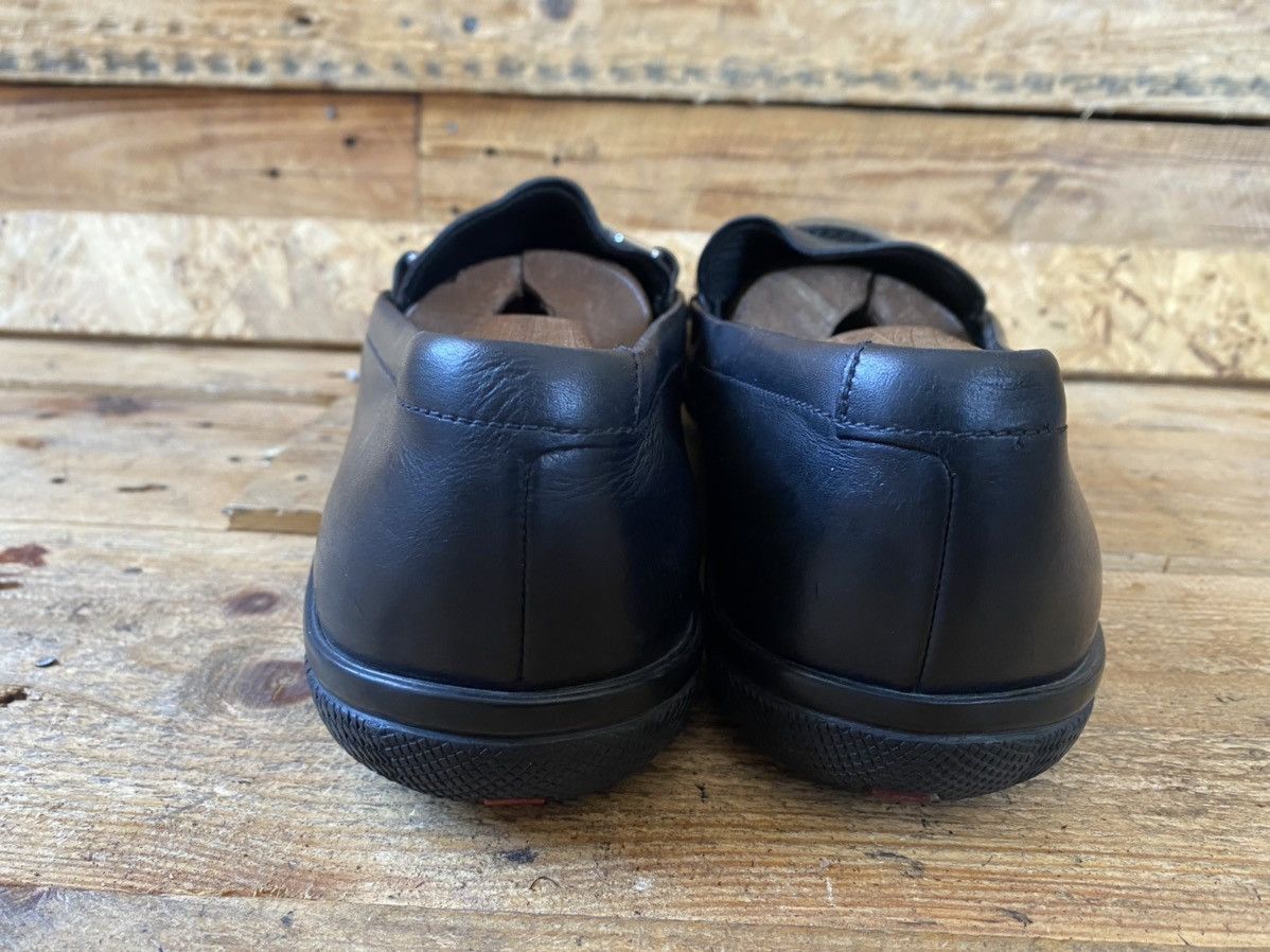 Prada Prada horsebit black leather logo loafers sz uk6.5 Size US 7.5 / EU 40-41 - 8 Thumbnail