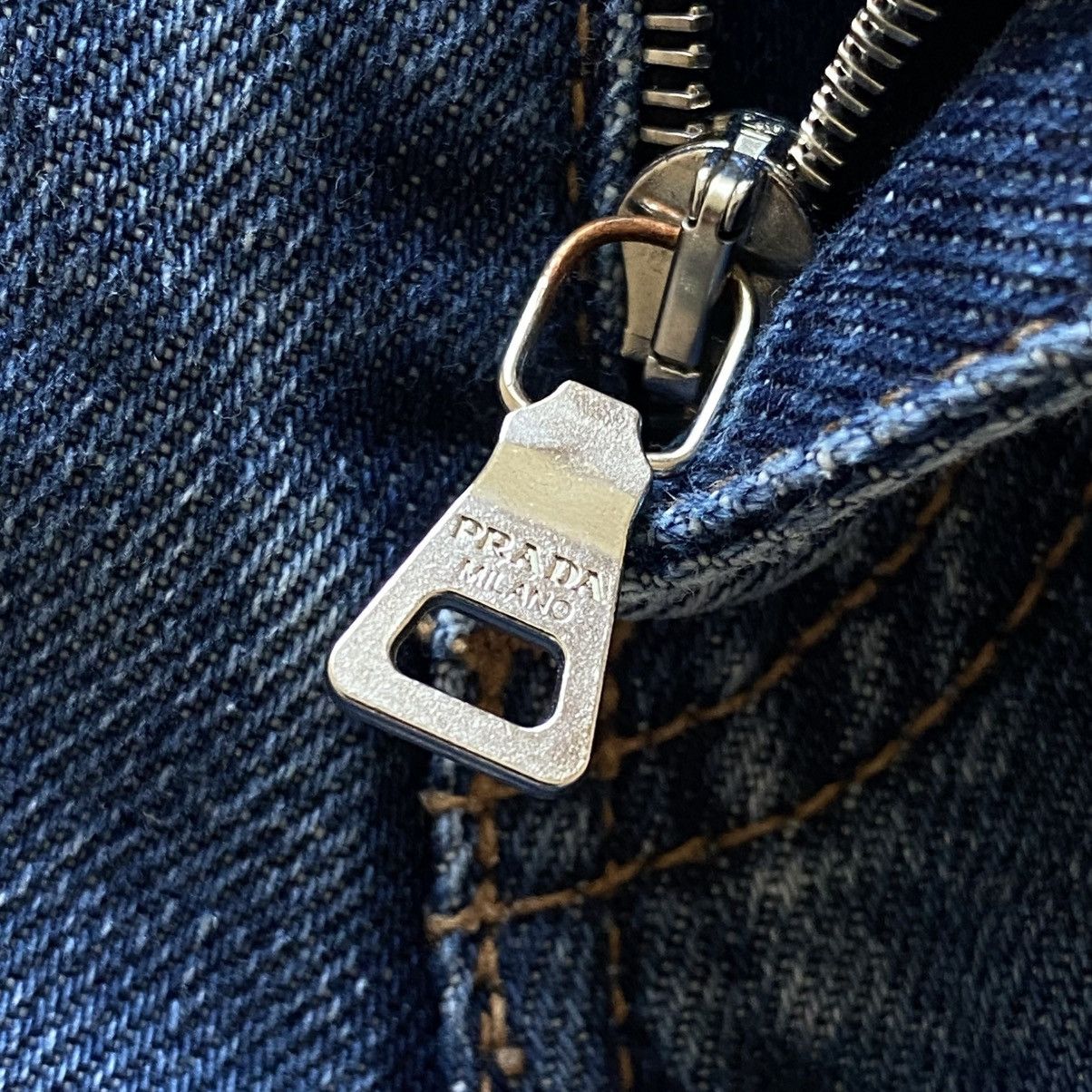 Prada × Vintage Prada Regular Fit Logo Womens Denim Jeans Y2K Size 28" / US 6 / IT 42 - 11 Thumbnail