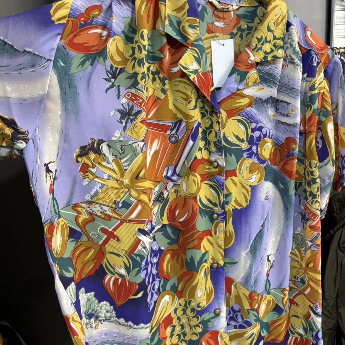 Vintage Vintage blouse hawaiian shirt Size L / US 10 / IT 46 - 2 Thumbnail