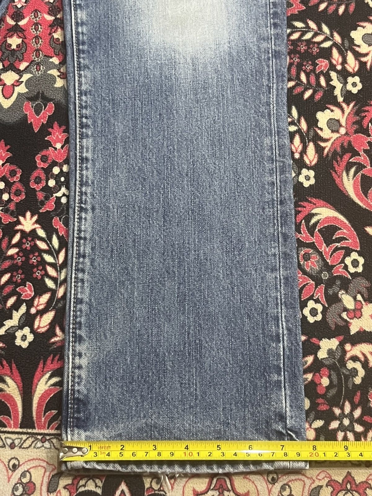 Abercrombie & Fitch Abercrombie & Fitch Light Blue Distressed Slim Straight Jean Size US 31 - 17 Thumbnail
