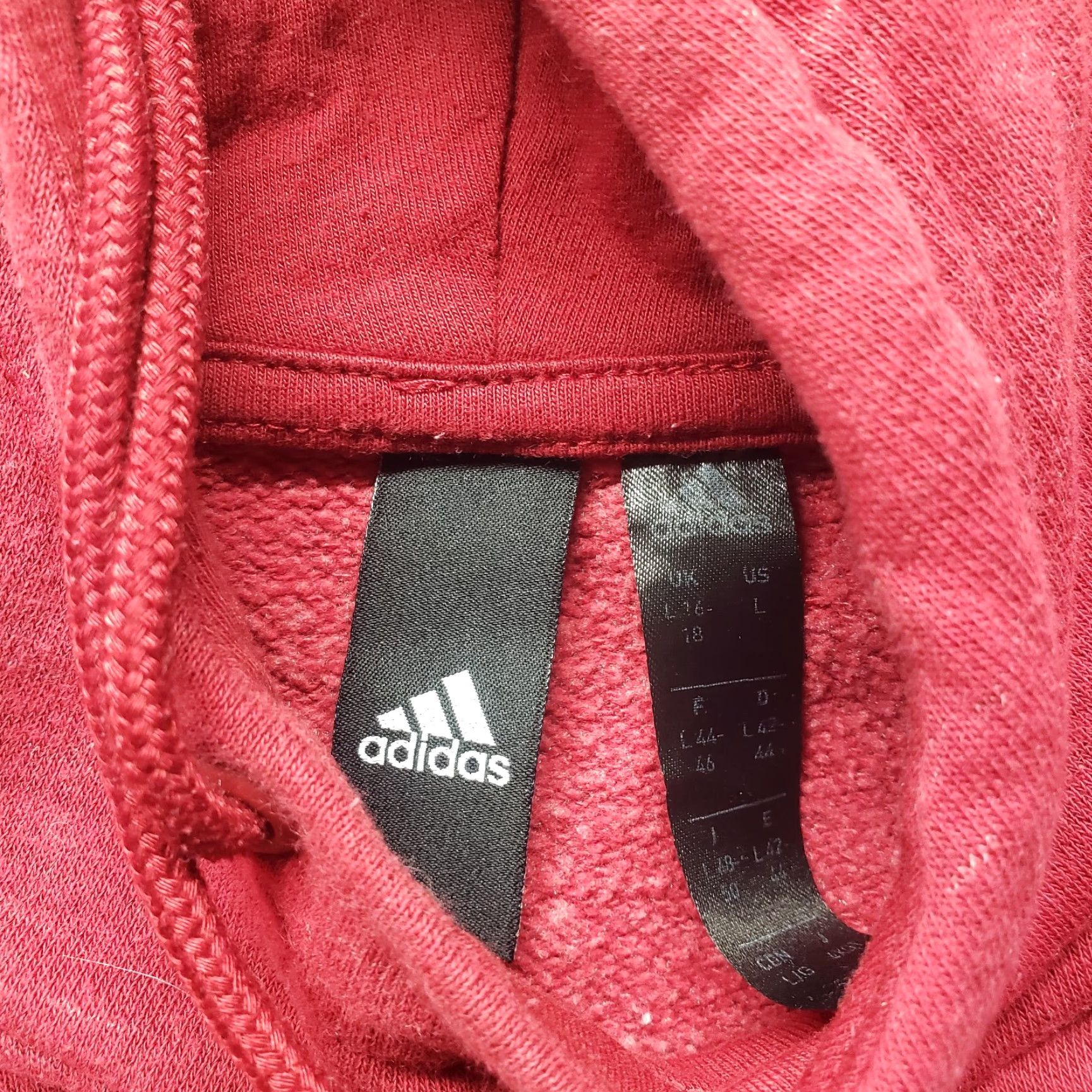 Adidas Adidas Hooded Jacket Women L Red Sweatshirt Logo Long Sleeve Large Size L / US 10 / IT 46 - 3 Thumbnail