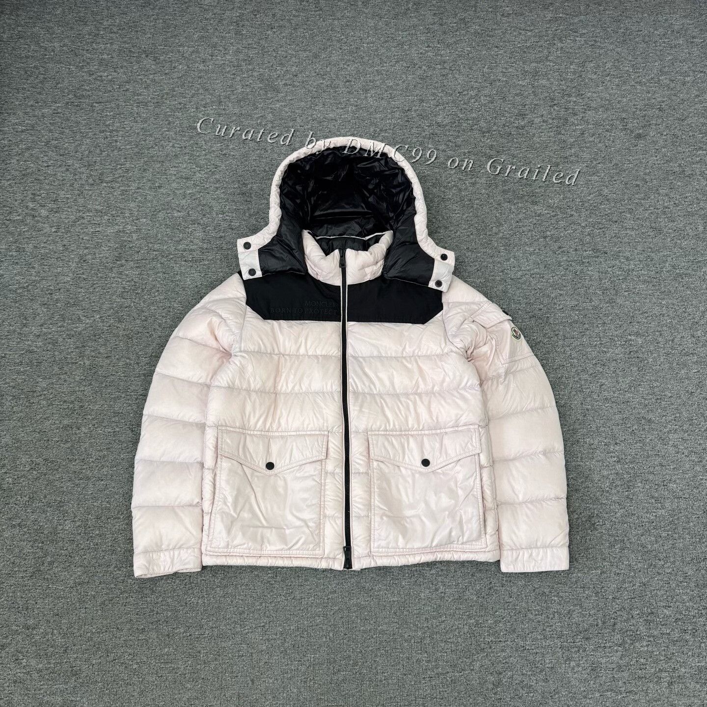 Moncler Moncler x Born to Protect Pink Colorblock Down Jacket Size S / US 4 / IT 40 - 1 Thumbnail