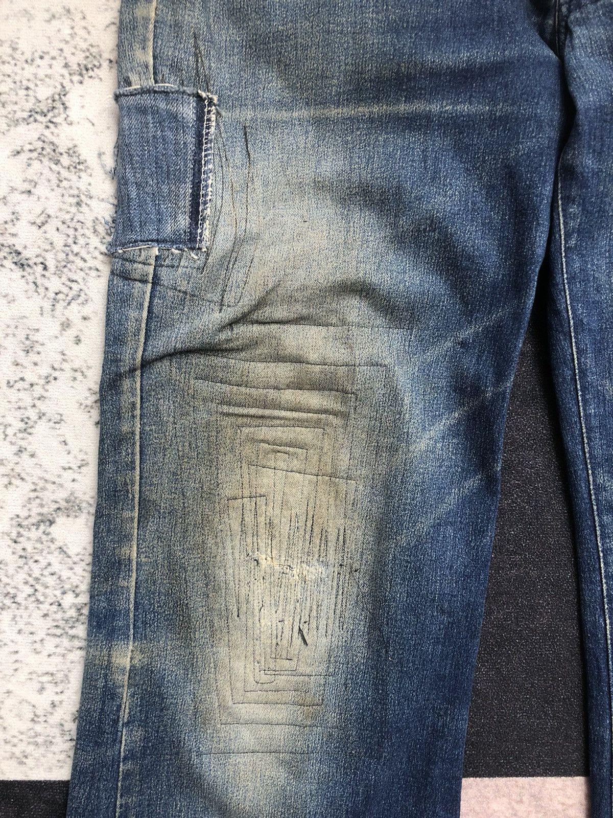 If Six Was Nine Vintage Japanese 80s Big John Bush Flared Jeans Size US 33 - 7 Thumbnail