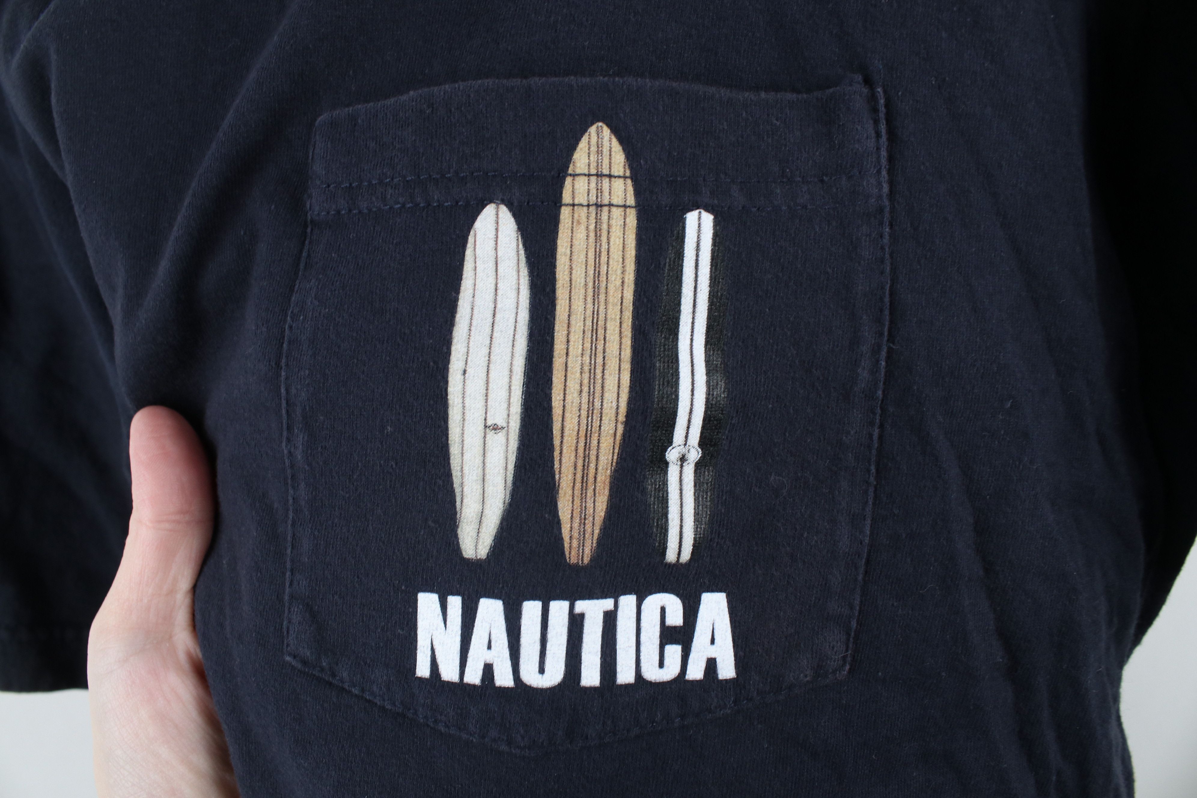 Nautica × Vintage Vintage Y2K Nautica Out Surfing Surfboard Pocket T-Shirt Size US XL / EU 56 / 4 - 5 Thumbnail