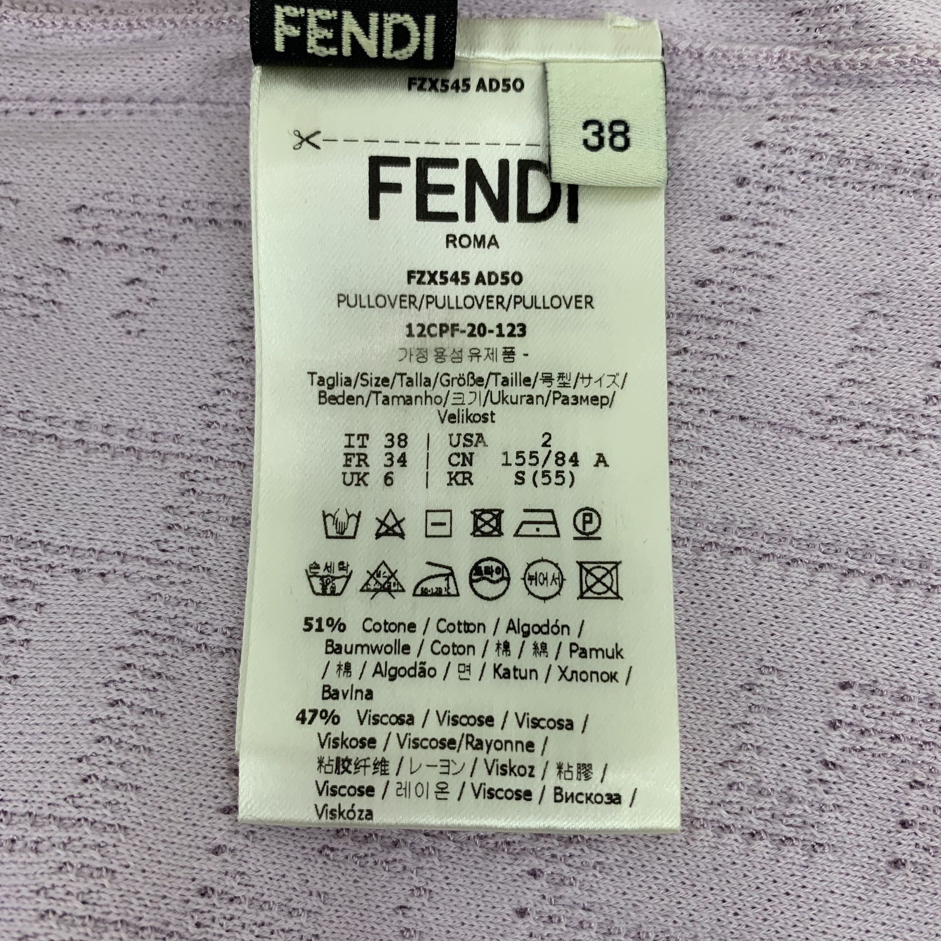 Fendi Fendi Cotton Knit T-Shirt (Size S) Size S / US 4 / IT 40 - 3 Thumbnail