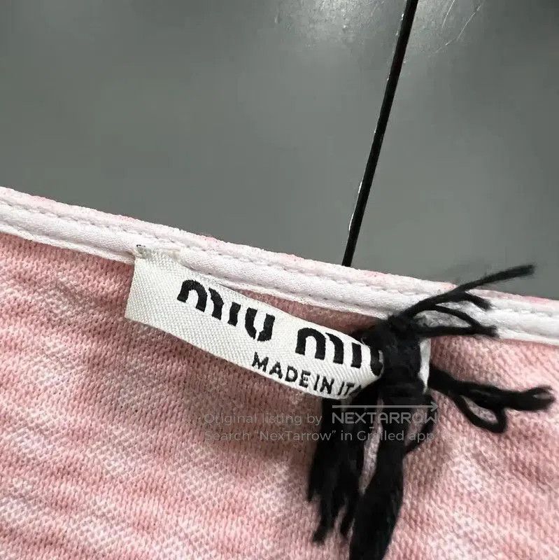 Miu Miu Miu Miu Pink Cropped Short Sleeve T-Shirt . Size XXS / US 00 / IT 34 - 2 Thumbnail