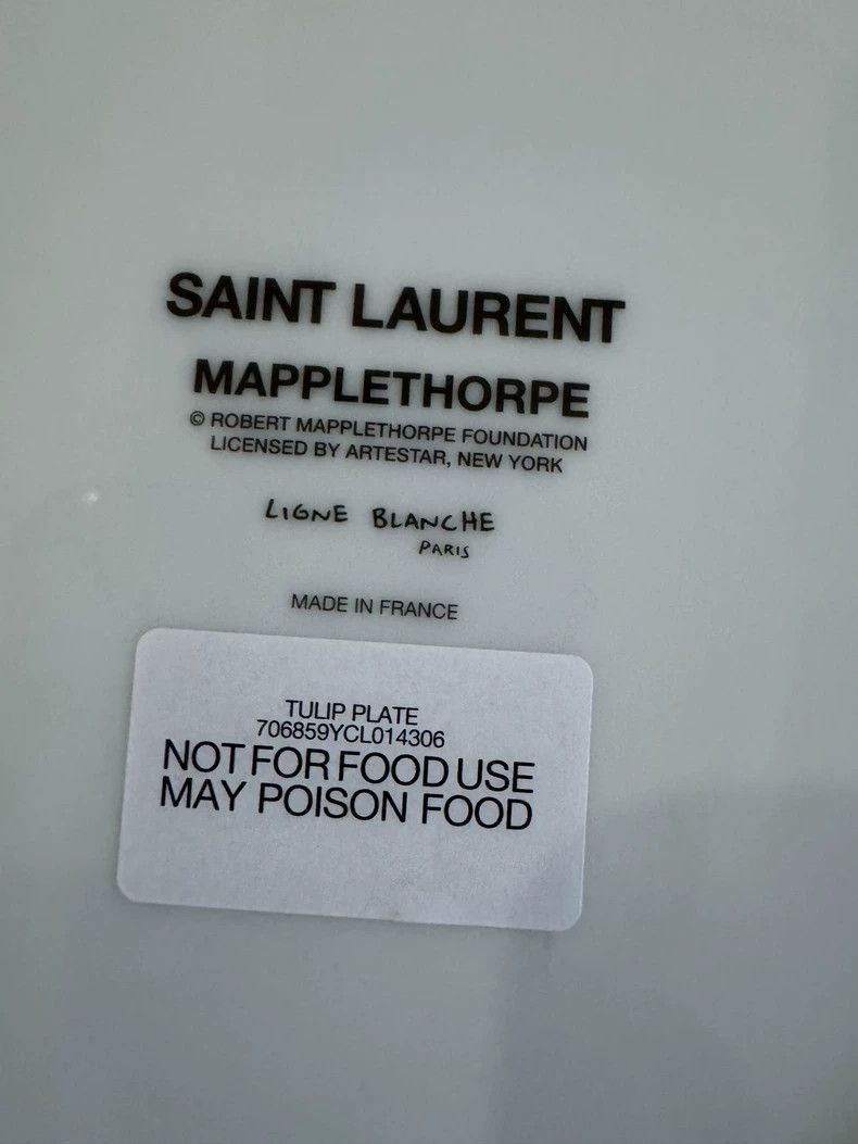 Saint Laurent Paris Saint Laurent Paris Large Flower Porcelain Plate 2505-Nexta Size ONE SIZE - 3 Thumbnail