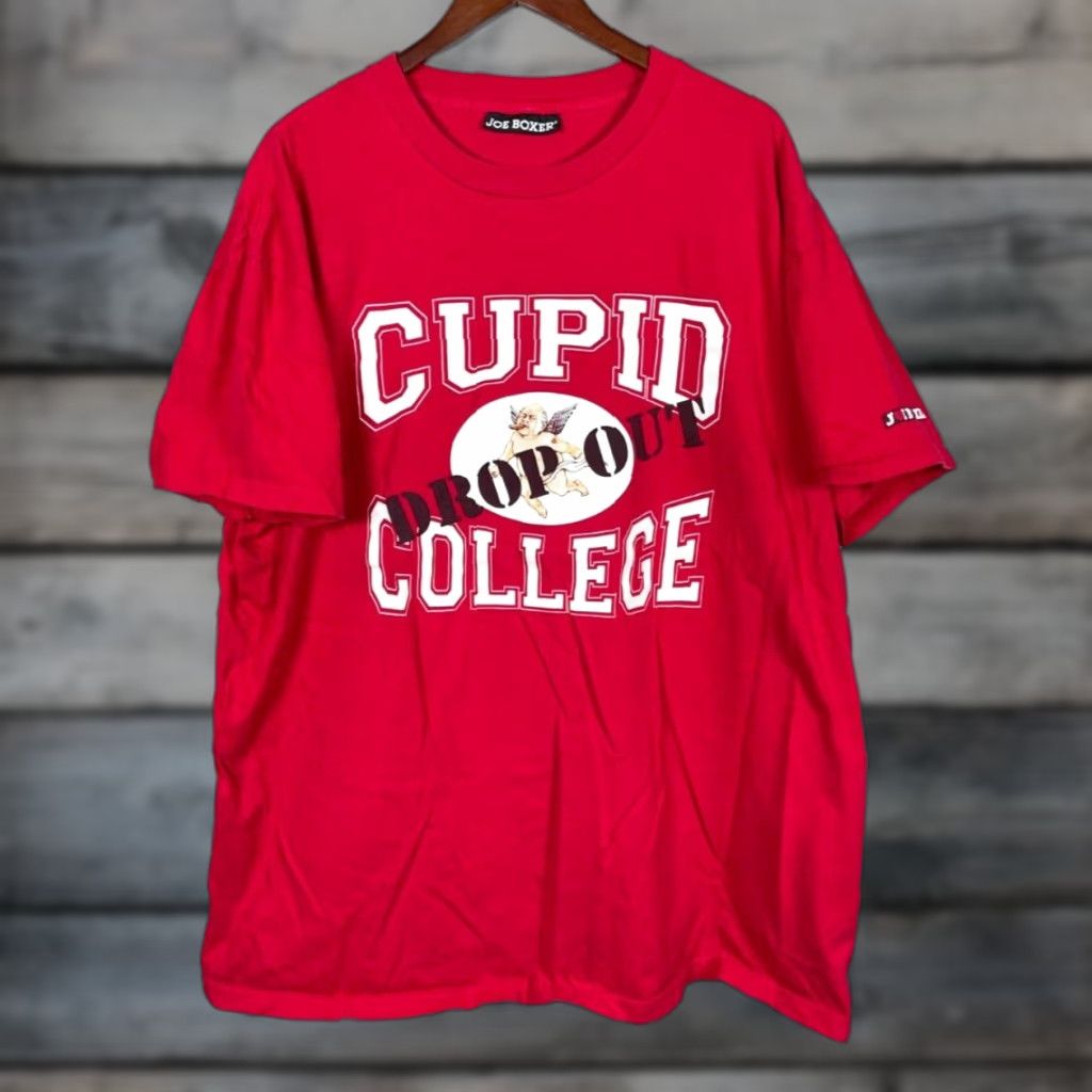 Joe Boxer VINTAGE Joe Boxer T-Shirt Cupid College Dropout Mens 2XL Red Short Sleeve Crew Neck Graphic Print Funny Size US XXL / EU 58 / 5 - 1 Thumbnail