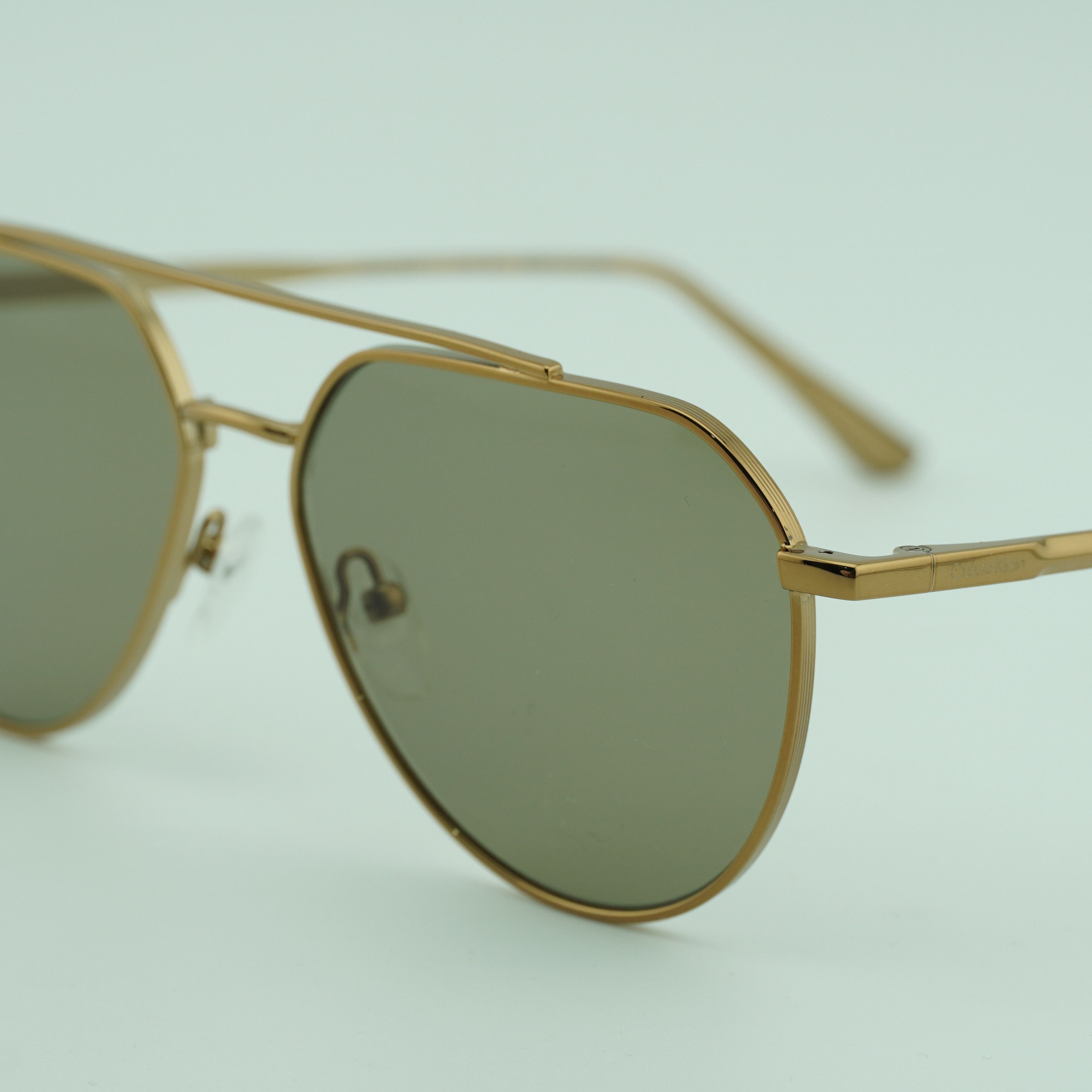 Calvin Klein Calvin Klein CK24100S N 771 Men Sunglasses Gold Aviator Fram Size ONE SIZE - 2 Thumbnail