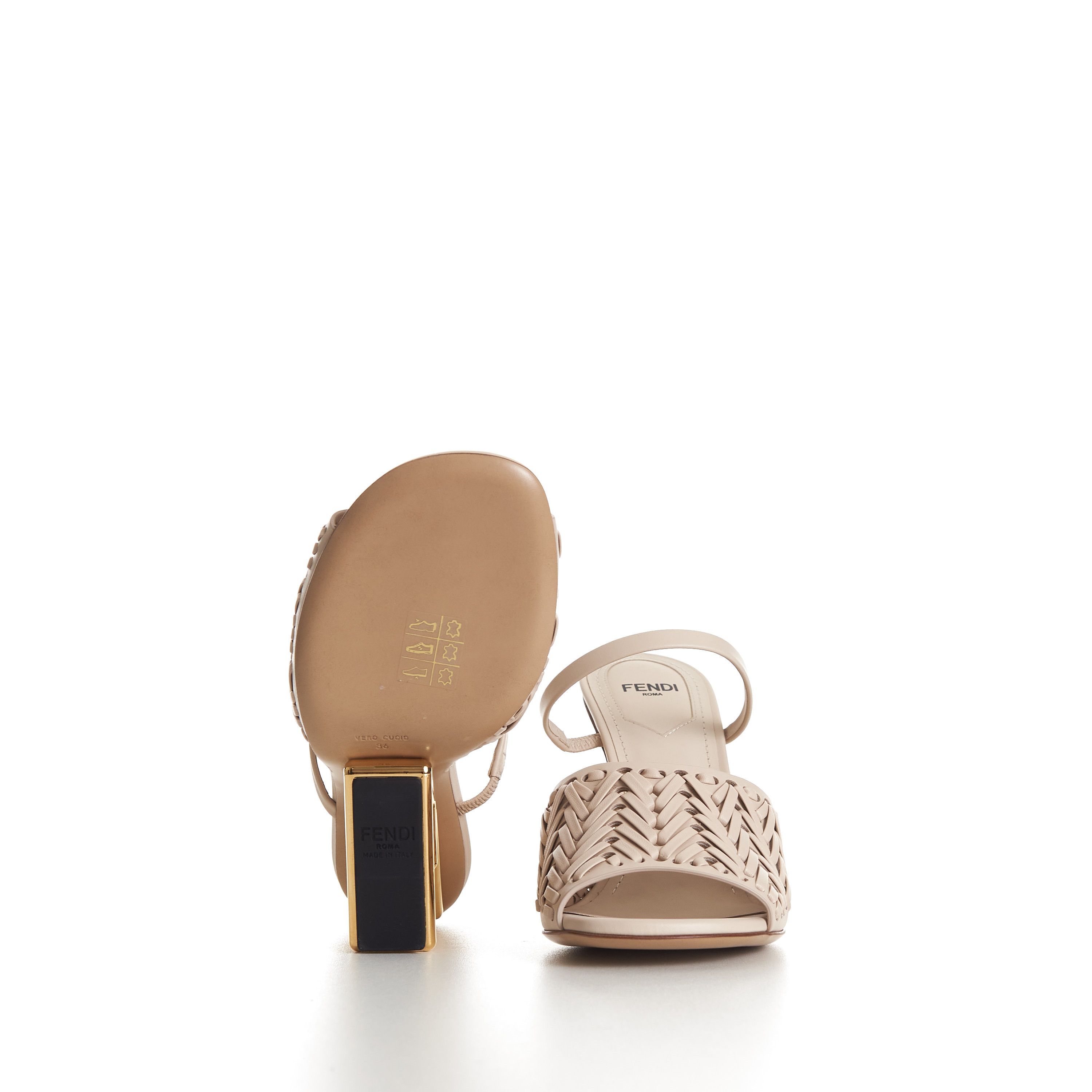 Fendi First Pale Pink Leather High-heeled Sandals Size US 6 / IT 36 - 10 Thumbnail