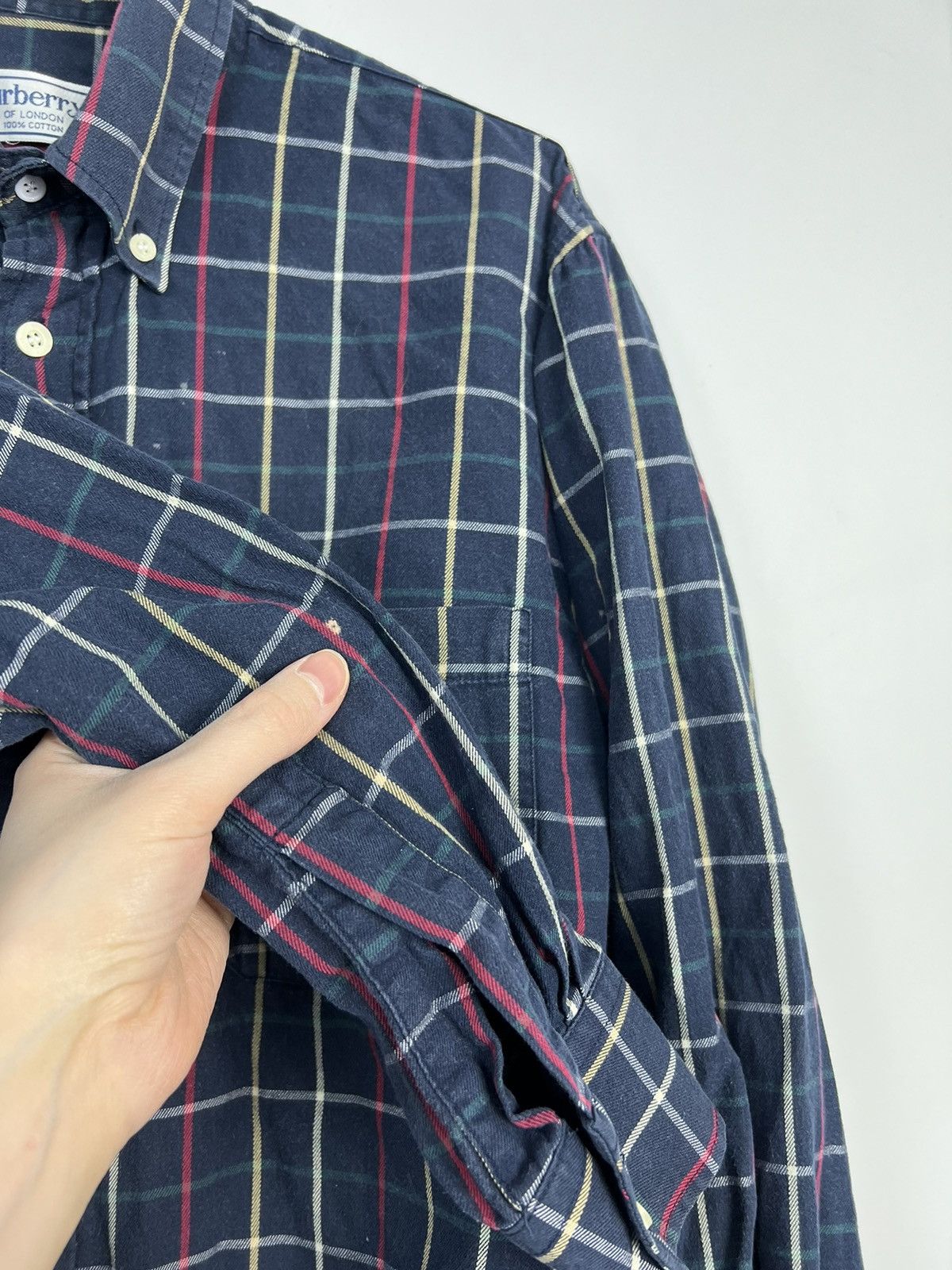 Burberry × Vintage Shirt Burberry Vintage 90’s Small Logo Burberrys Size M / US 6-8 / IT 42-44 - 5 Thumbnail