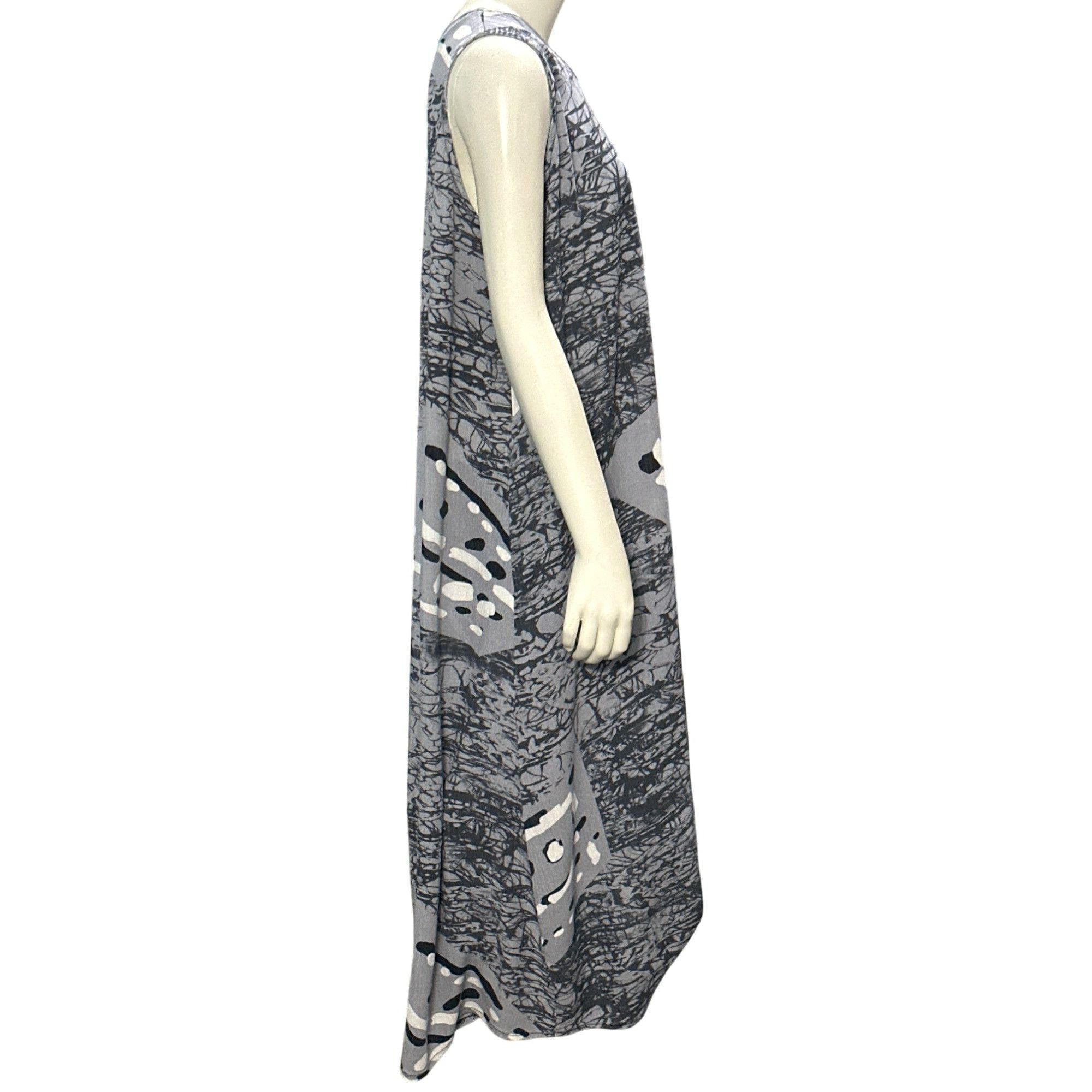 Other CCC Sleeveless A Line Gray Abstract Art Print Maxi Dress Wit Size S / US 4 / IT 40 - 4 Thumbnail