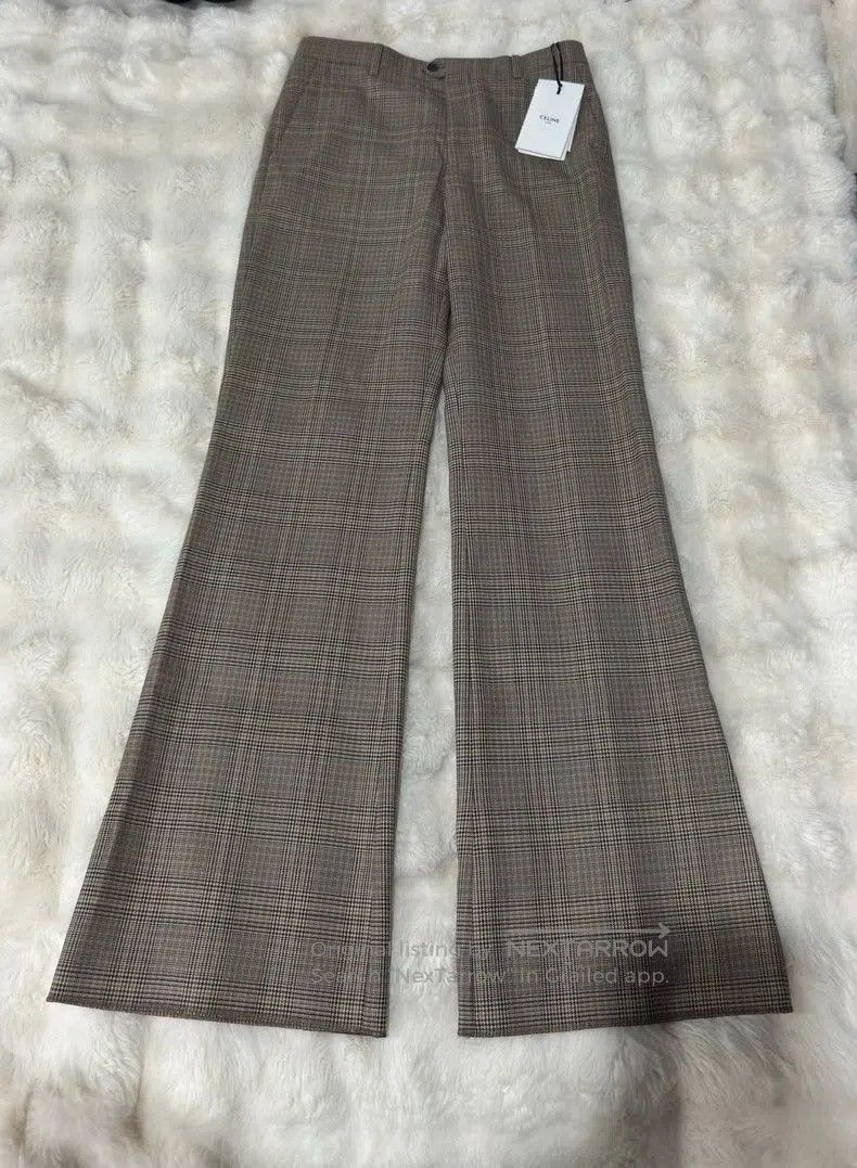 Celine Celine Men's Plaid Flared Trousers . Size US 30 / EU 46 - 1 Thumbnail