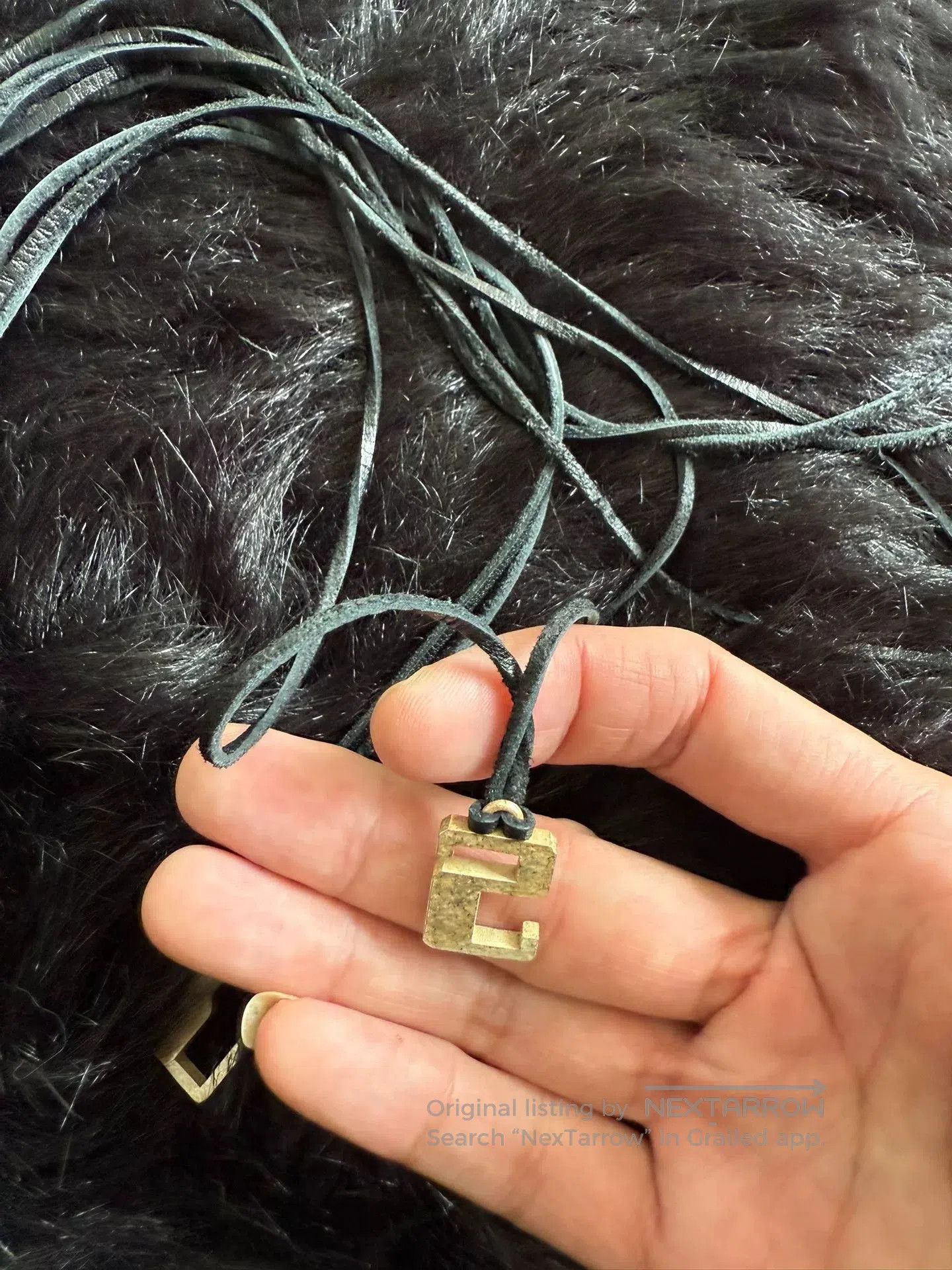 Undercover Undercover Letter Necklace with Leather String. Size ONE SIZE - 4 Thumbnail