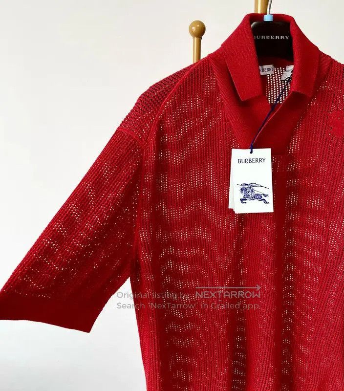 Burberry Burberry Red Short Sleeve Polo Shirt. Size US M / EU 48-50 / 2 - 7 Thumbnail