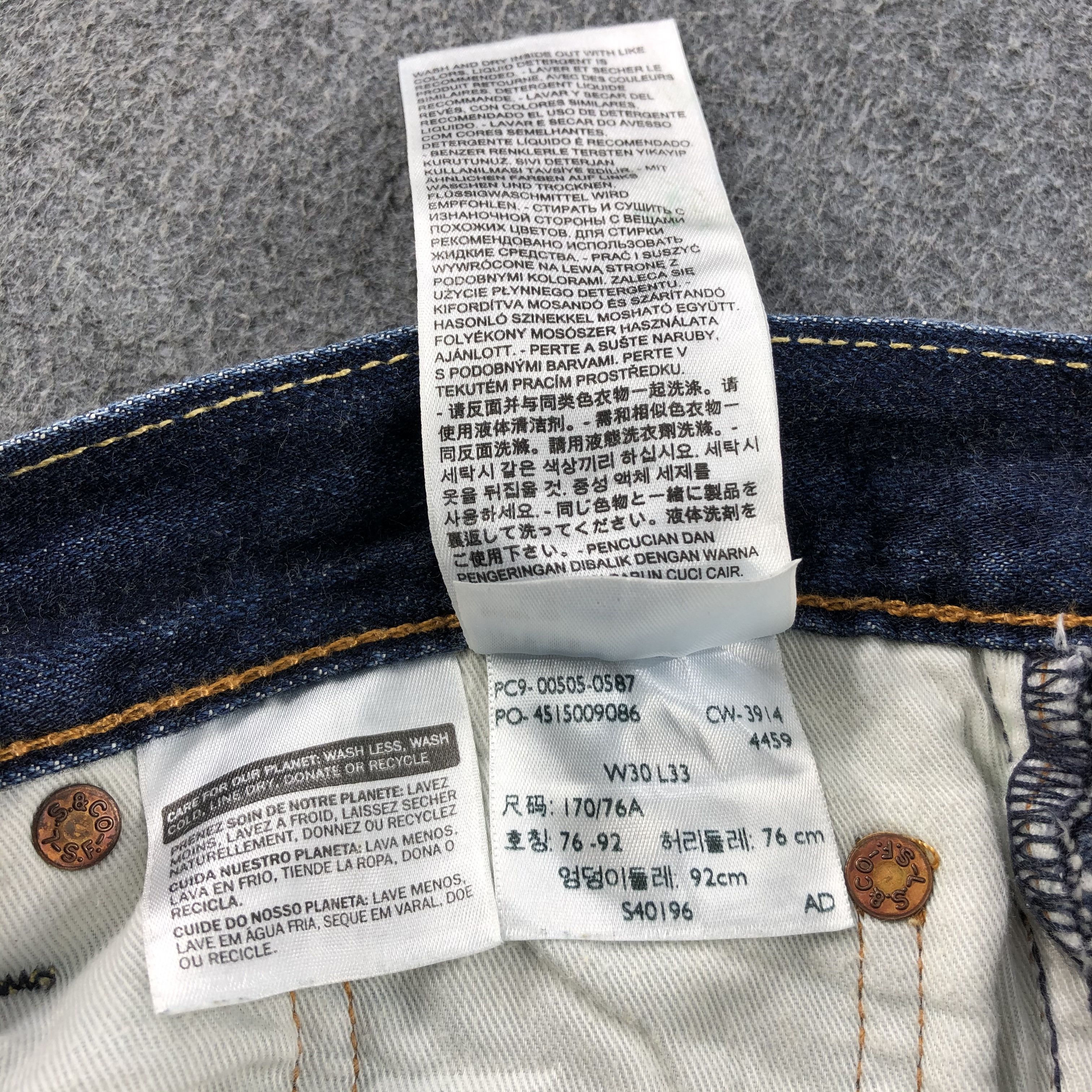 Levi's Vintage Blue Wash Levis 505 Jeans-JM2044 Size US 32 / EU 48 - 11 Thumbnail