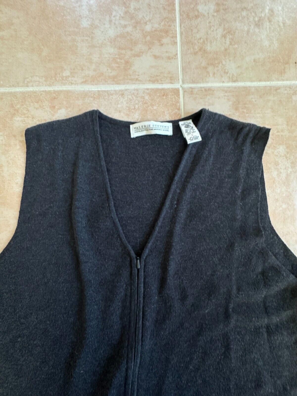 Designer Valerie Stevens Extra Fine 100% Wool front zipper Dress Sz L Size L / US 10 / IT 46 - 7 Thumbnail