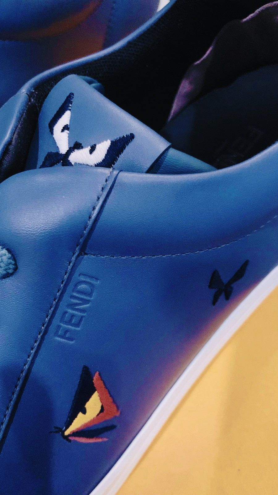 Fendi FENDI Multi Butterfly Bag Bugs Low-Top Storm Leather Sneaker Size US 13 / EU 46 - 10 Thumbnail