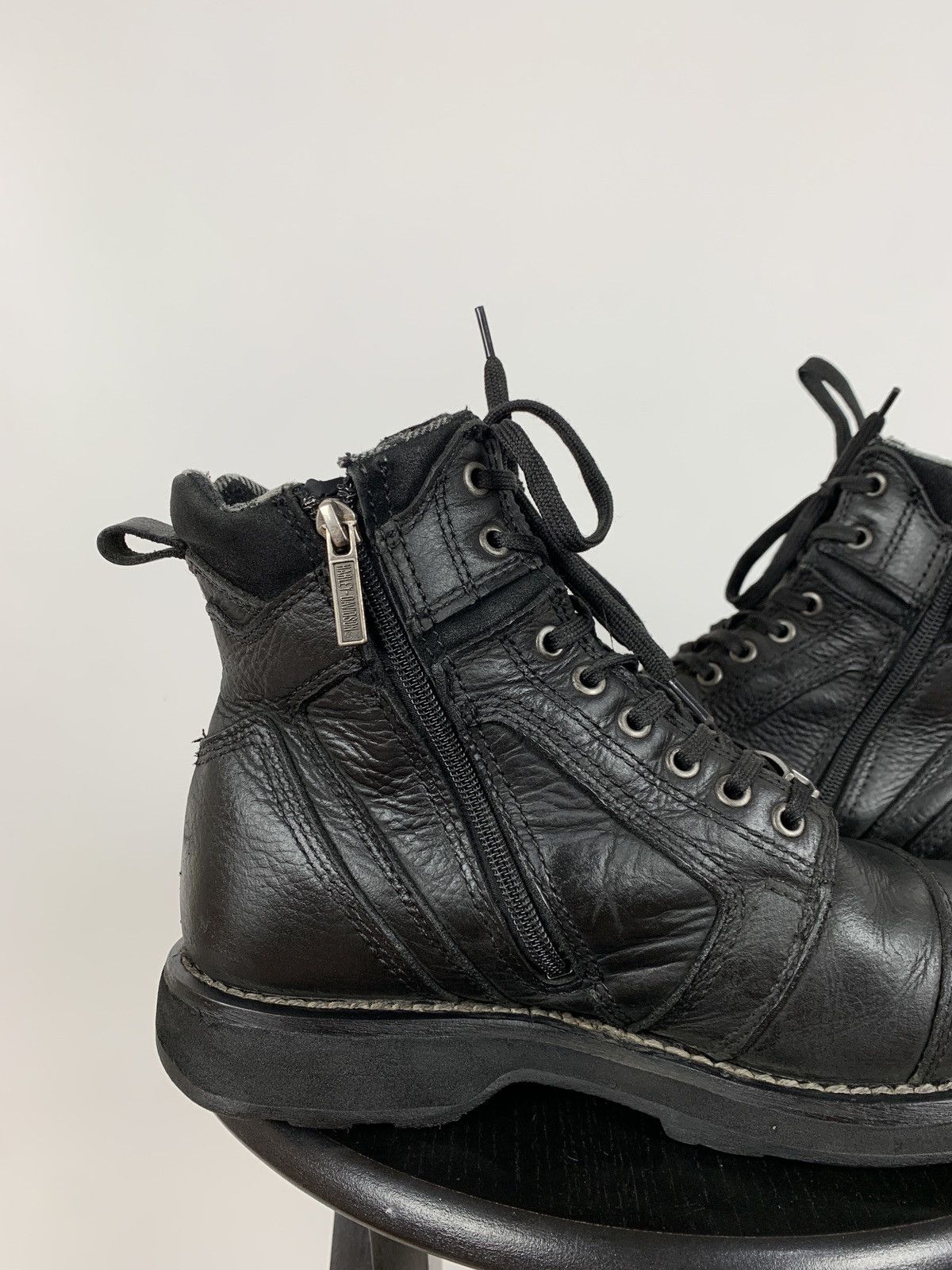 Harley Davidson Vintage Harley Davidson Black Leather Boots Size US 9 / EU 42 - 14 Thumbnail