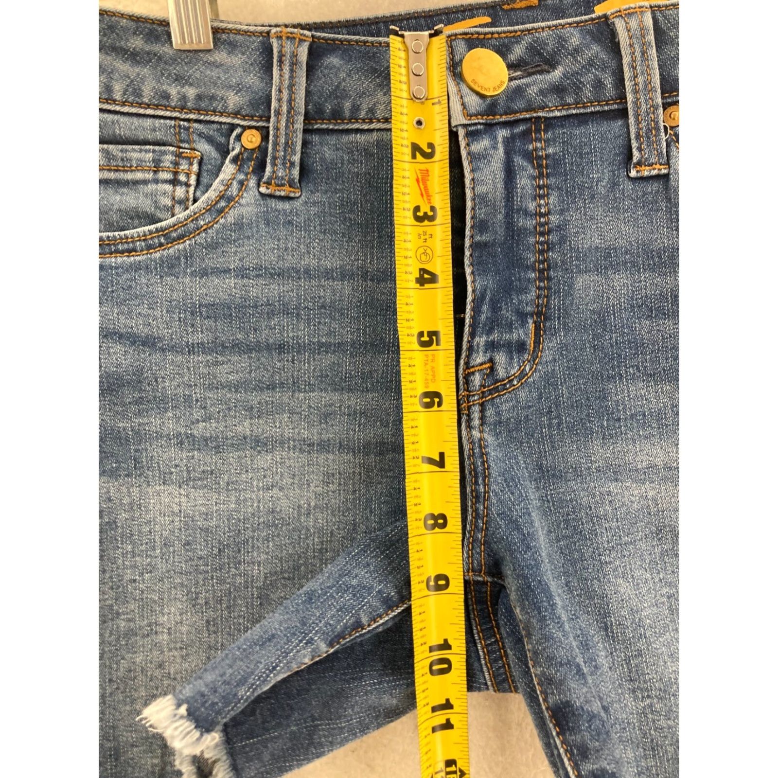 Vintage VINTAGE Seven7 Bermuda Shirt Women 4 Blue Denim Dark Wash 80s 90s Size 27" / US 4 / IT 40 - 4 Thumbnail