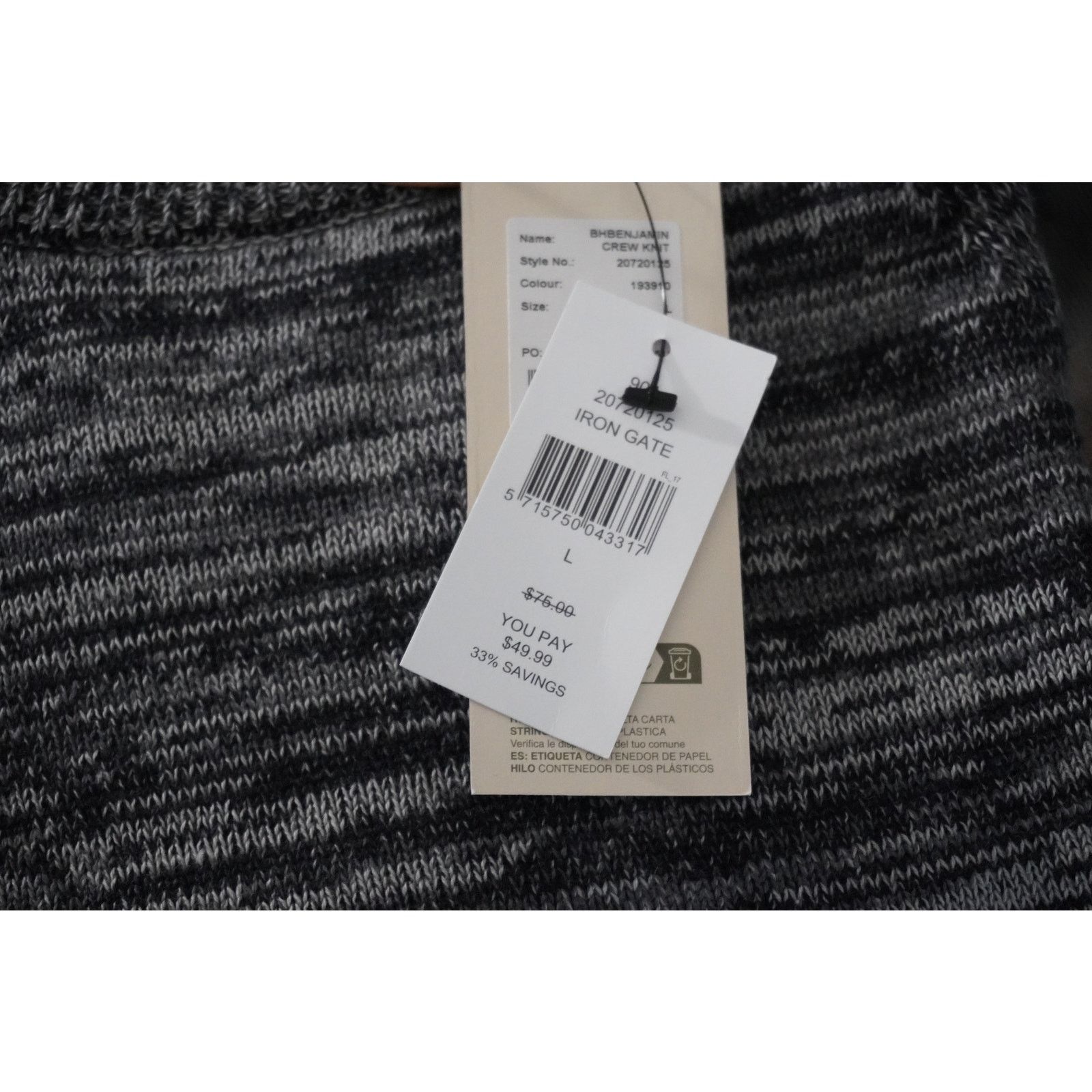 Blends Blend Crew Neck Sweater Marled Knit Pullover Long Sleeve Size US L / EU 52-54 / 3 - 6 Thumbnail