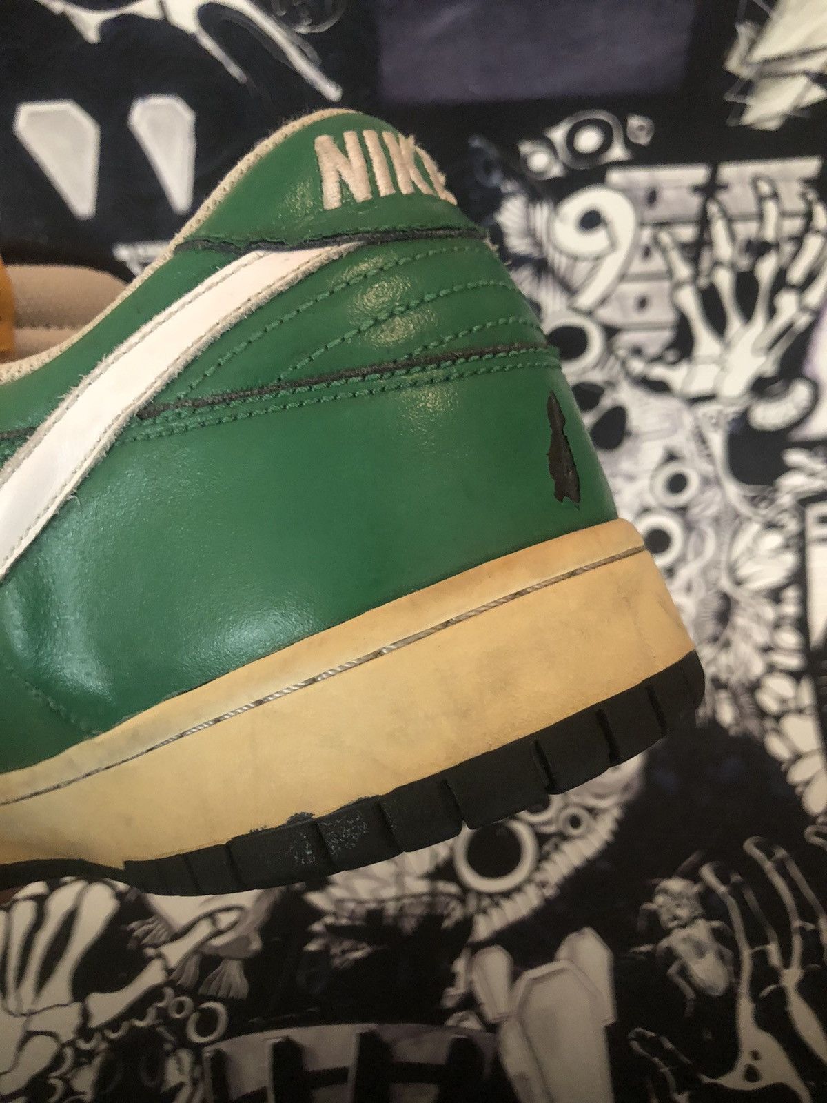 Nike 2008 Nike Dunk Low CL Pine Green / Black / White / Yellow Size US 13 / EU 46 - 14 Thumbnail
