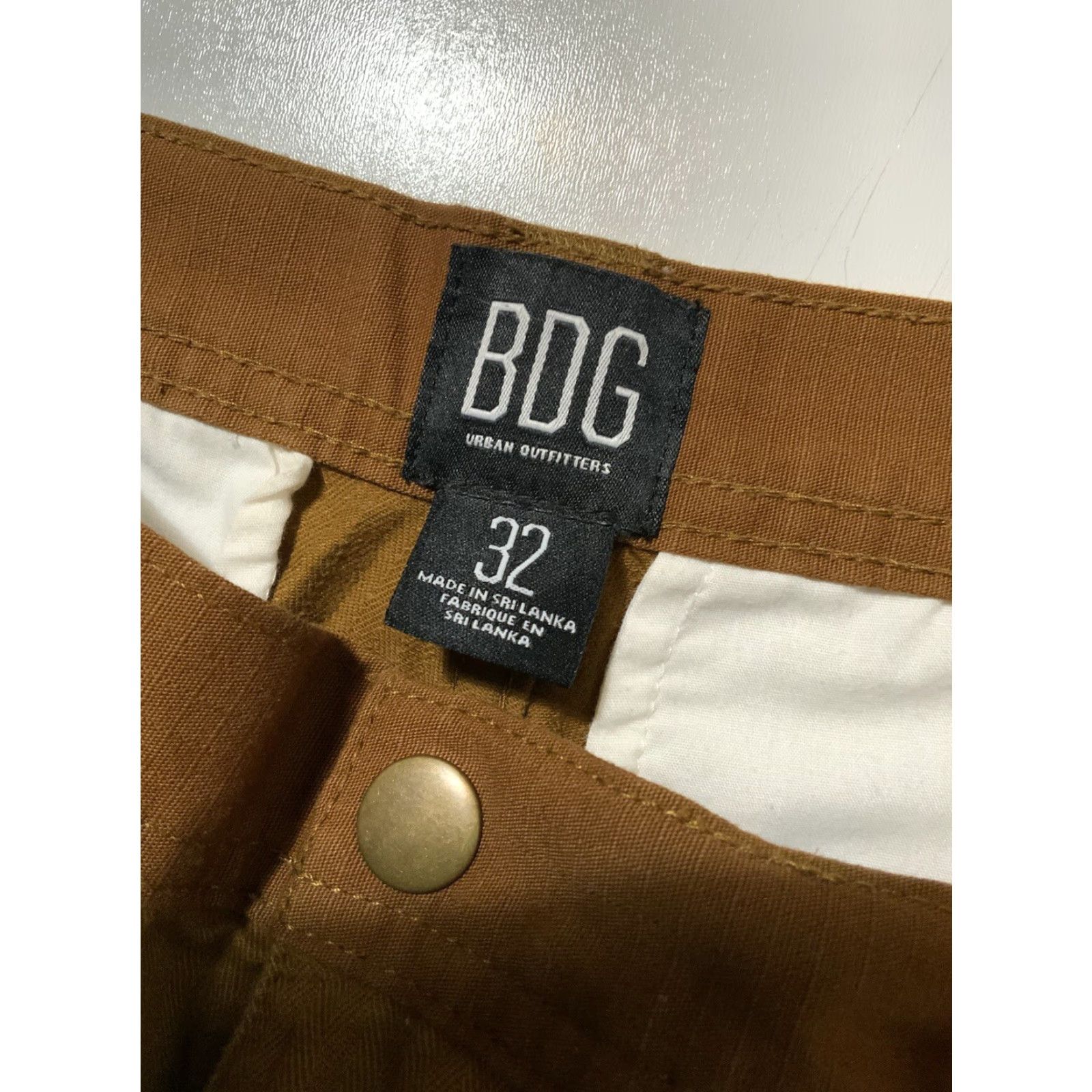 Urban Outfitters BDG Urban Outfitters Herringbone Twill HBT Stripe Cargo Utility Shorts Sz. 32 Mens Brown Size US 32 / EU 48 - 5 Thumbnail
