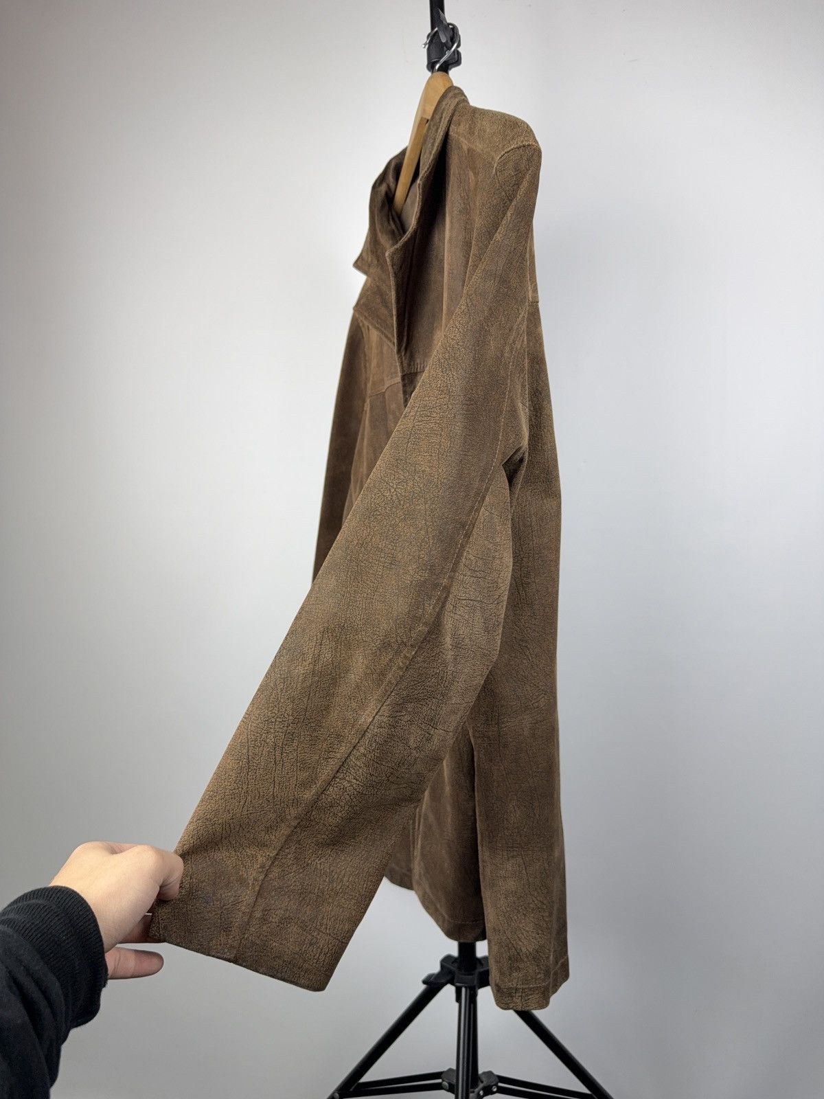 Japanese Brand Avant Garde 90s Retro Vintage Brown Leather Blazer Jacket XL Size US XL / EU 56 / 4 - 4 Thumbnail