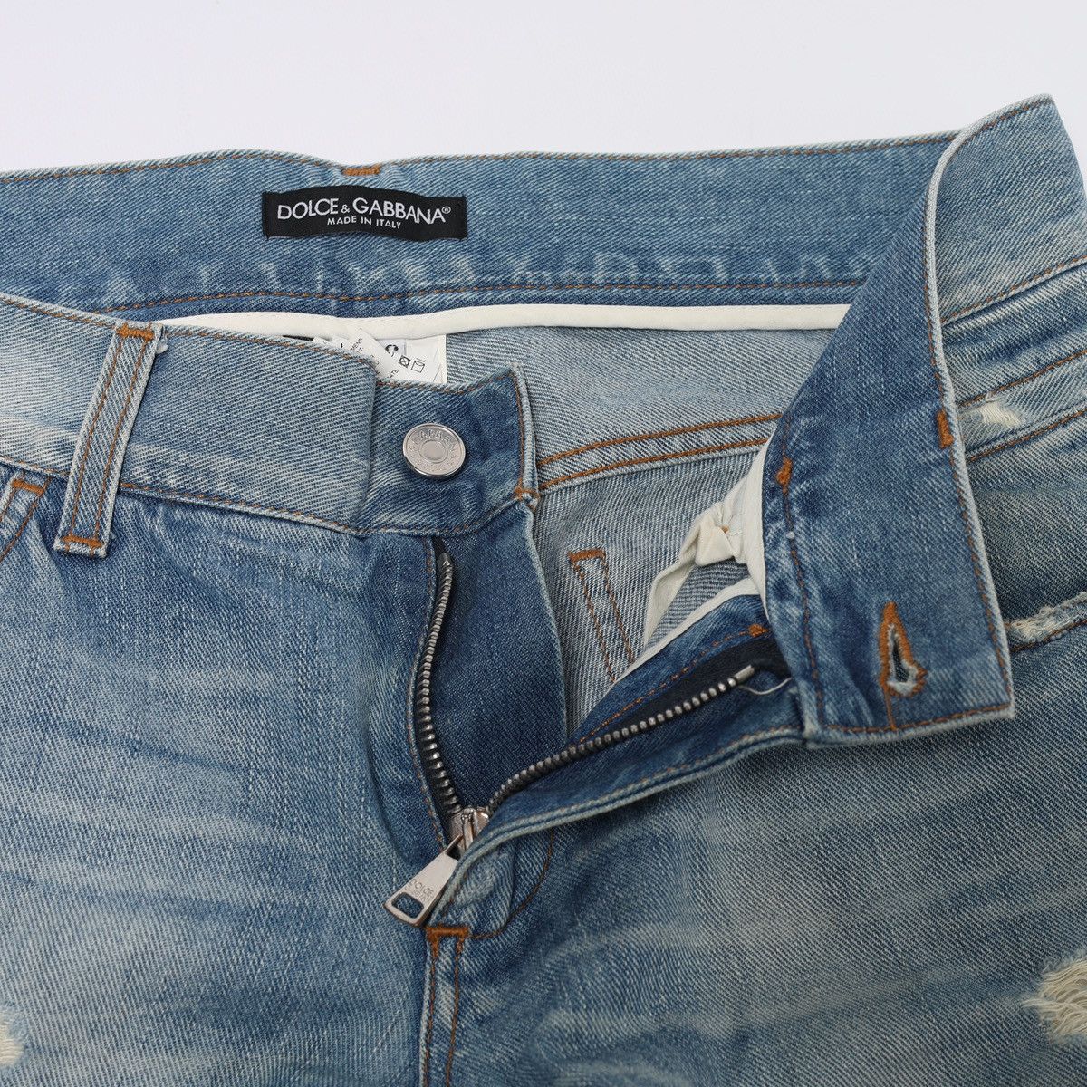 Dolce & Gabbana Dolce Gabbana Jeans Denim Pants Distressed Fade Metal Logo Size US 30 / EU 46 - 18 Thumbnail