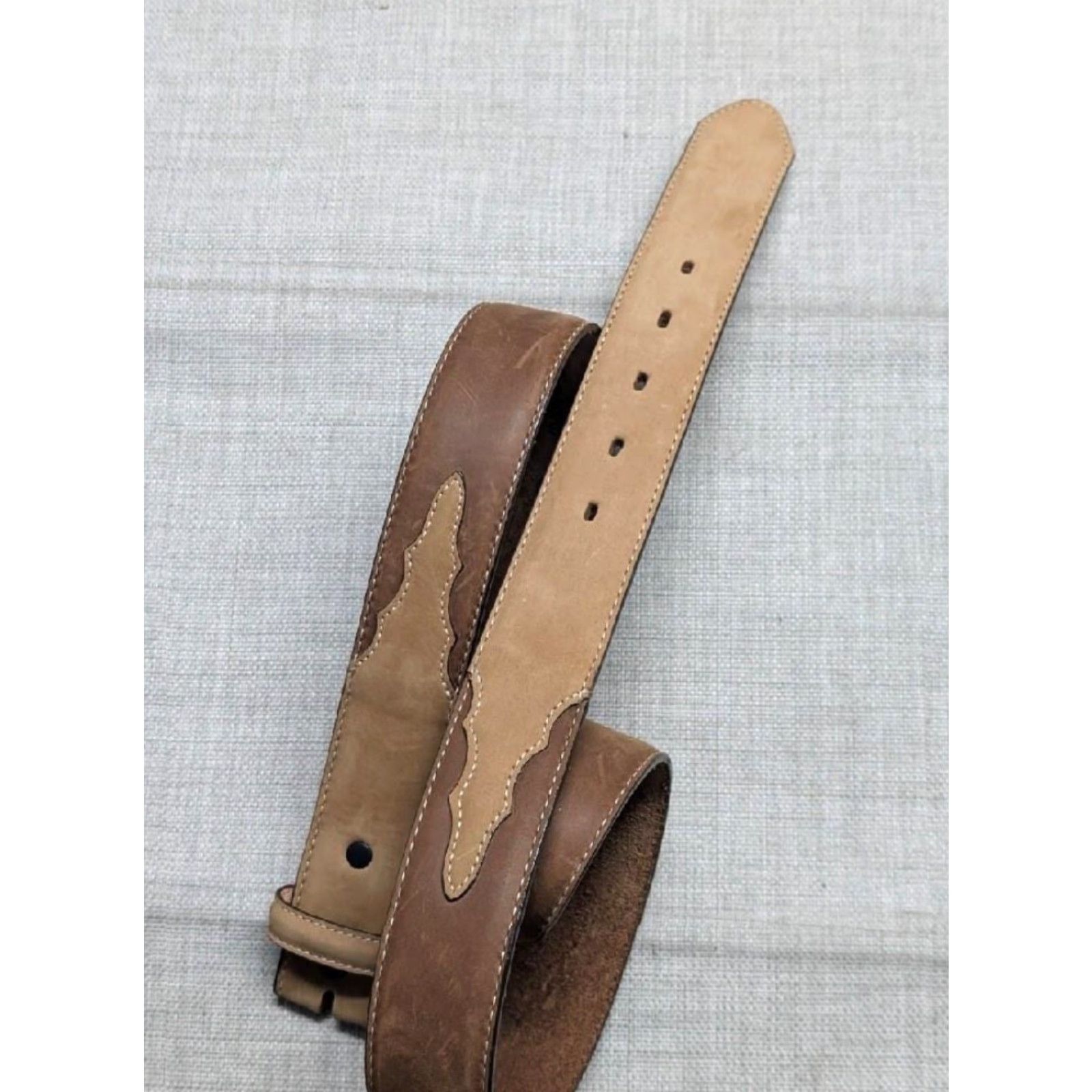 Cody James VINTAGE Cody James belt Western Belt 42 Men Brown Leather Cowhide USA made with buckle Western pattern Decade - Mens Size 42 - 5 Thumbnail