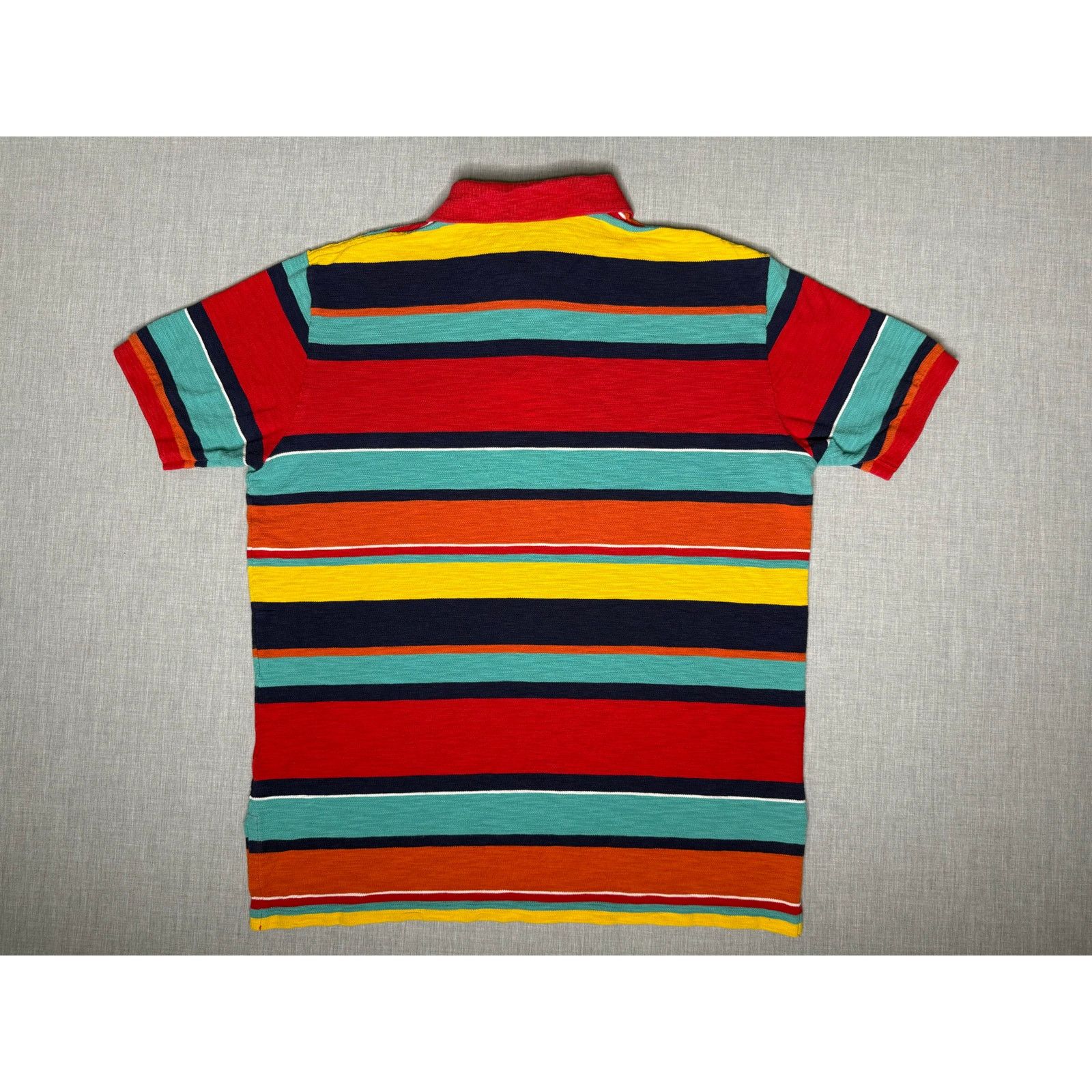 Polo Ralph Lauren Polo Ralph Lauren Striped Slub Knit Polo Shirt XL Size US XL / EU 56 / 4 - 2 Thumbnail