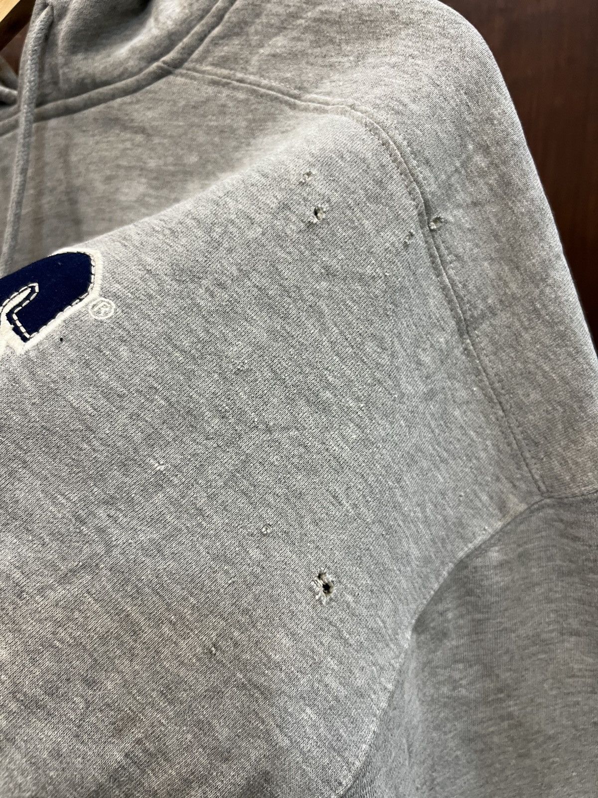 Adidas Vintage Adidas Center Yankees Trashed Hoodies Size US XL / EU 56 / 4 - 5 Thumbnail
