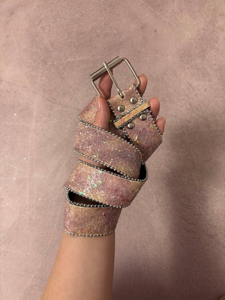 Japanese Brand Belt vintage japanese distressed rhinestones simon style Size ONE SIZE - 1 Thumbnail