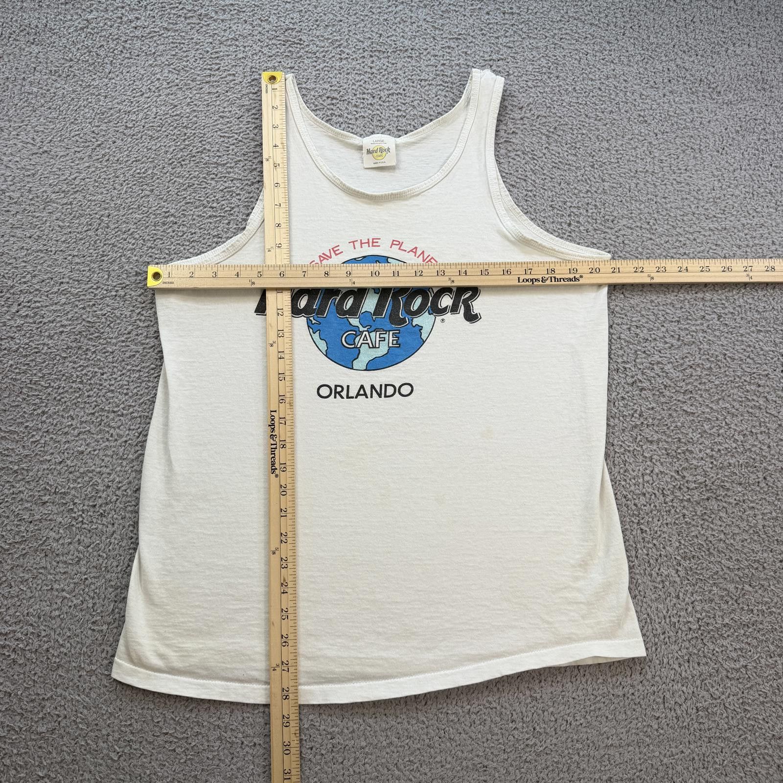 Hard Rock Cafe Vintage Hard Rock Cafe Orlando Tank Top 90s Single Stitch L Size US L / EU 52-54 / 3 - 3 Thumbnail