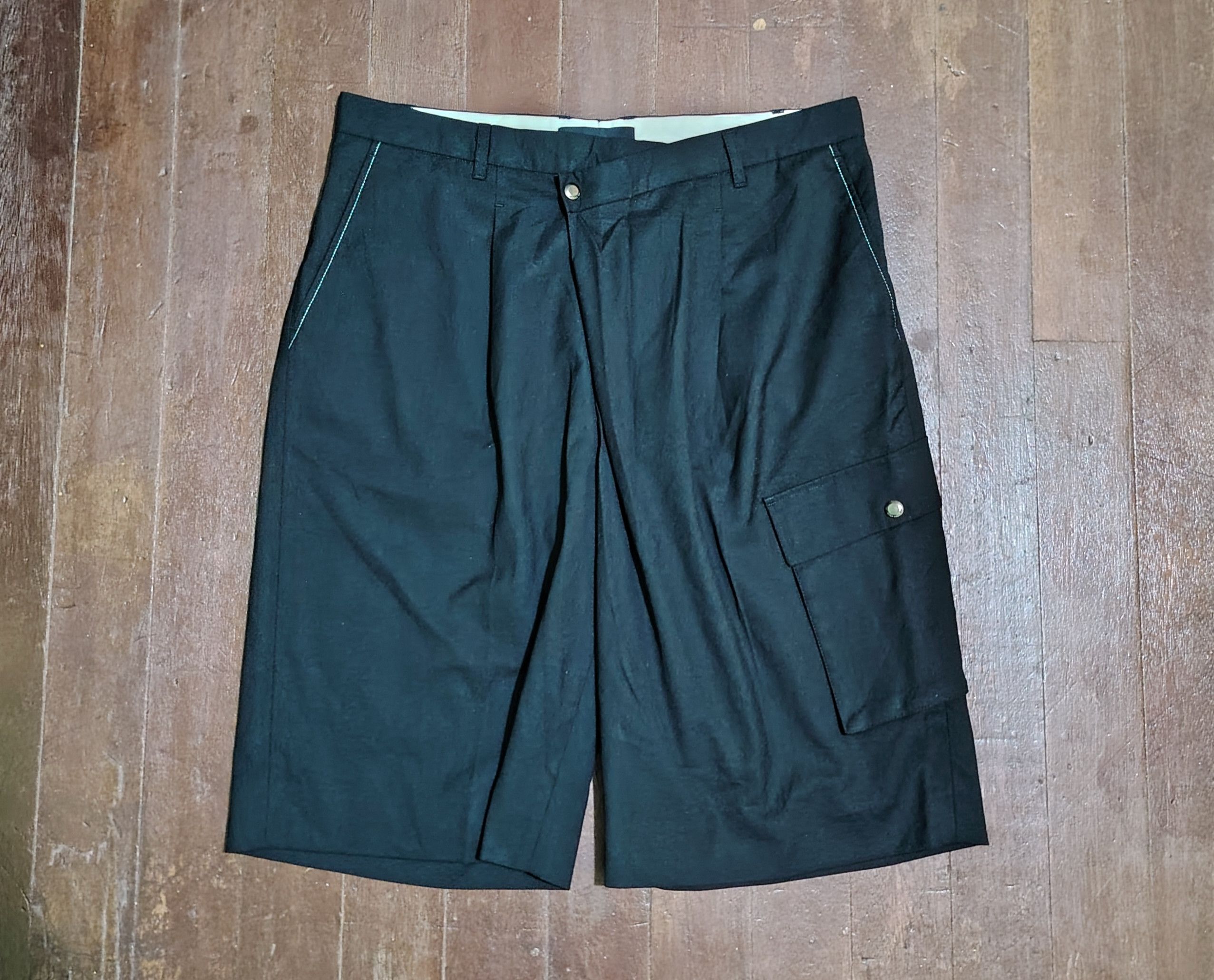 Andersson Bell ANDERSON BELL - Cargo Pocket Wide Legged Wool Shorts Size US 36 / EU 52 - 1 Thumbnail
