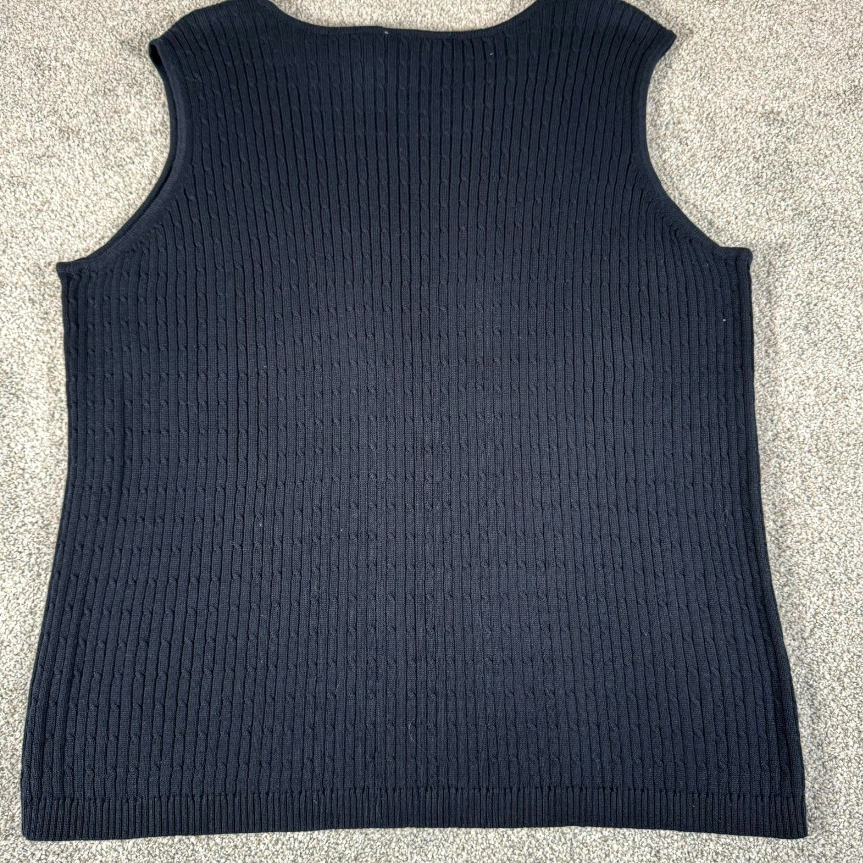 Liz Claiborne Liz Claiborne Knit Tank Top Sweater 1X Plus Womens Dark Academia Preppy 90s Y2K Blue Knit Tank Top Sweater Womens Size XL / US 12-14 / IT 48-50 - 2 Thumbnail